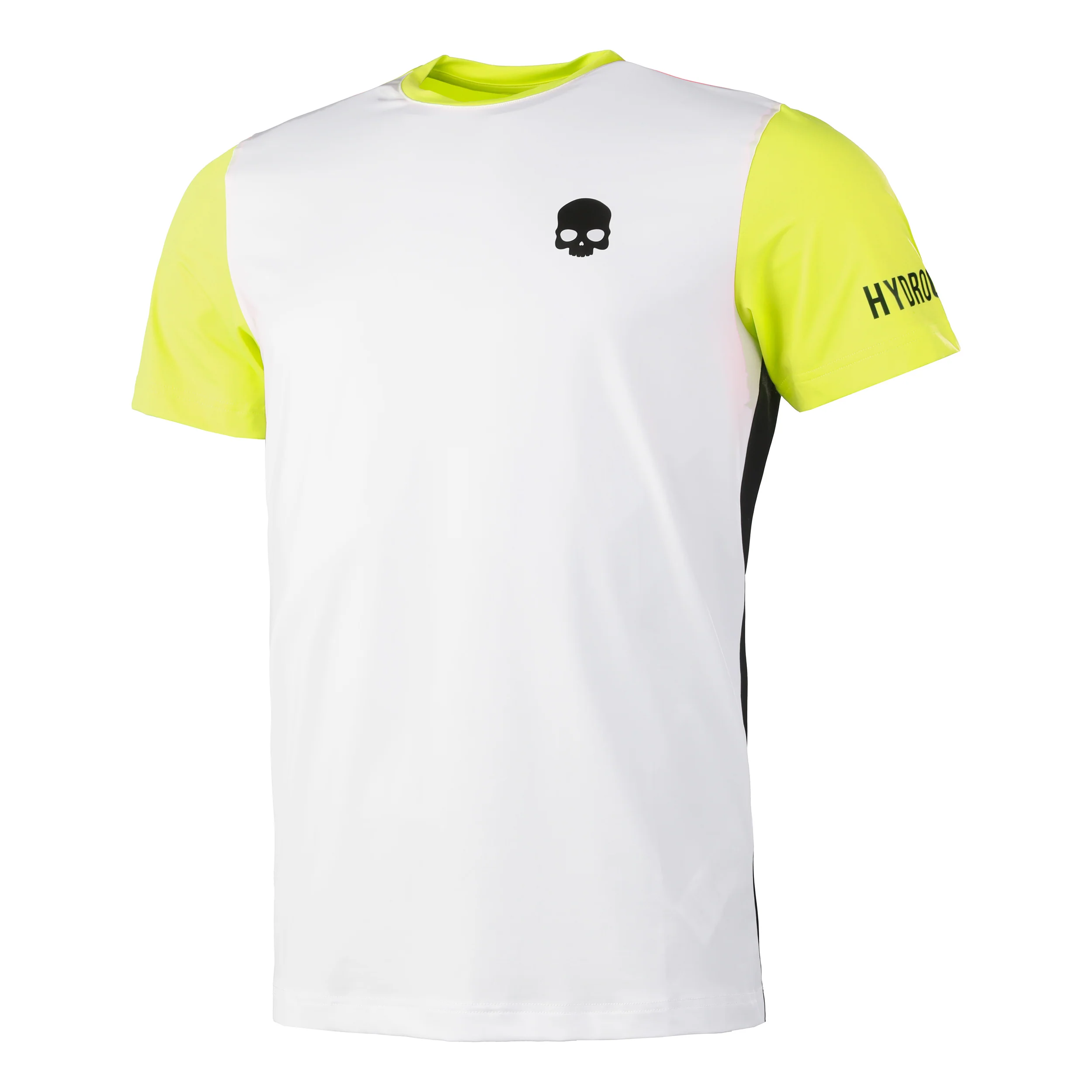 Tech Team Camiseta De Manga Corta Hombres-Blanco,Amarillo