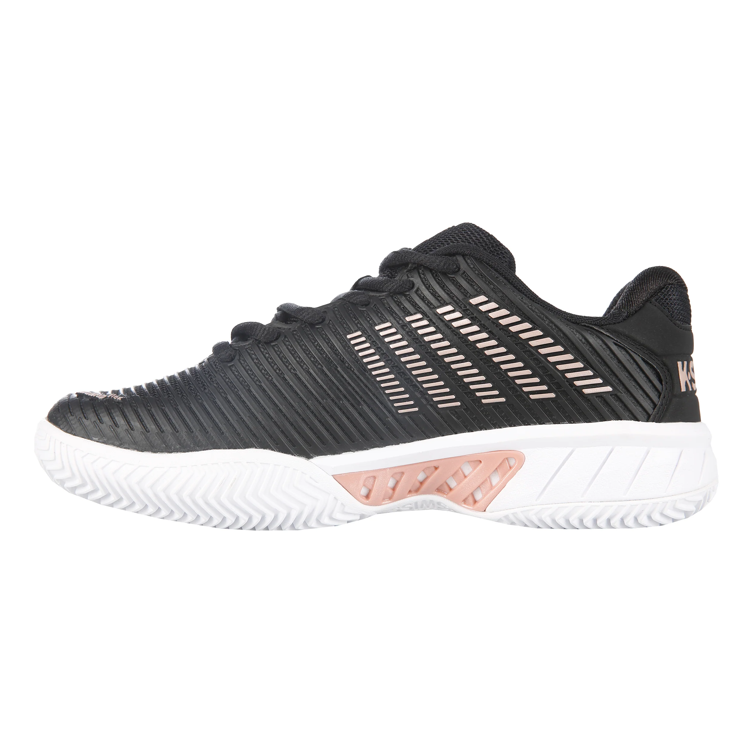 Hypercourt Express 2 Zapatilla Tierra Batida Mujeres-Negro,Dorado - Image 2