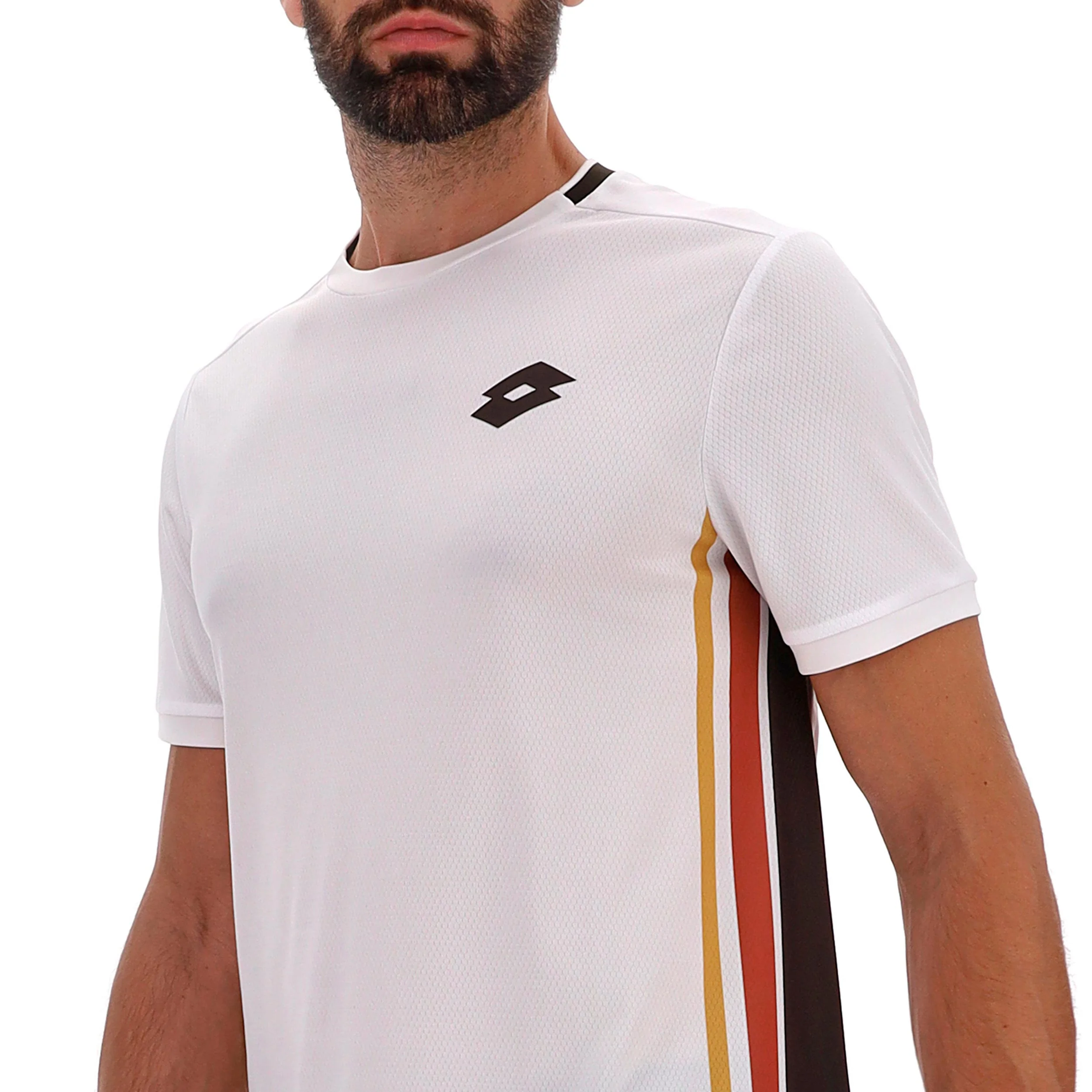 Tech VI Camiseta de manga corta Hombres - blanco, marrón - Image 3