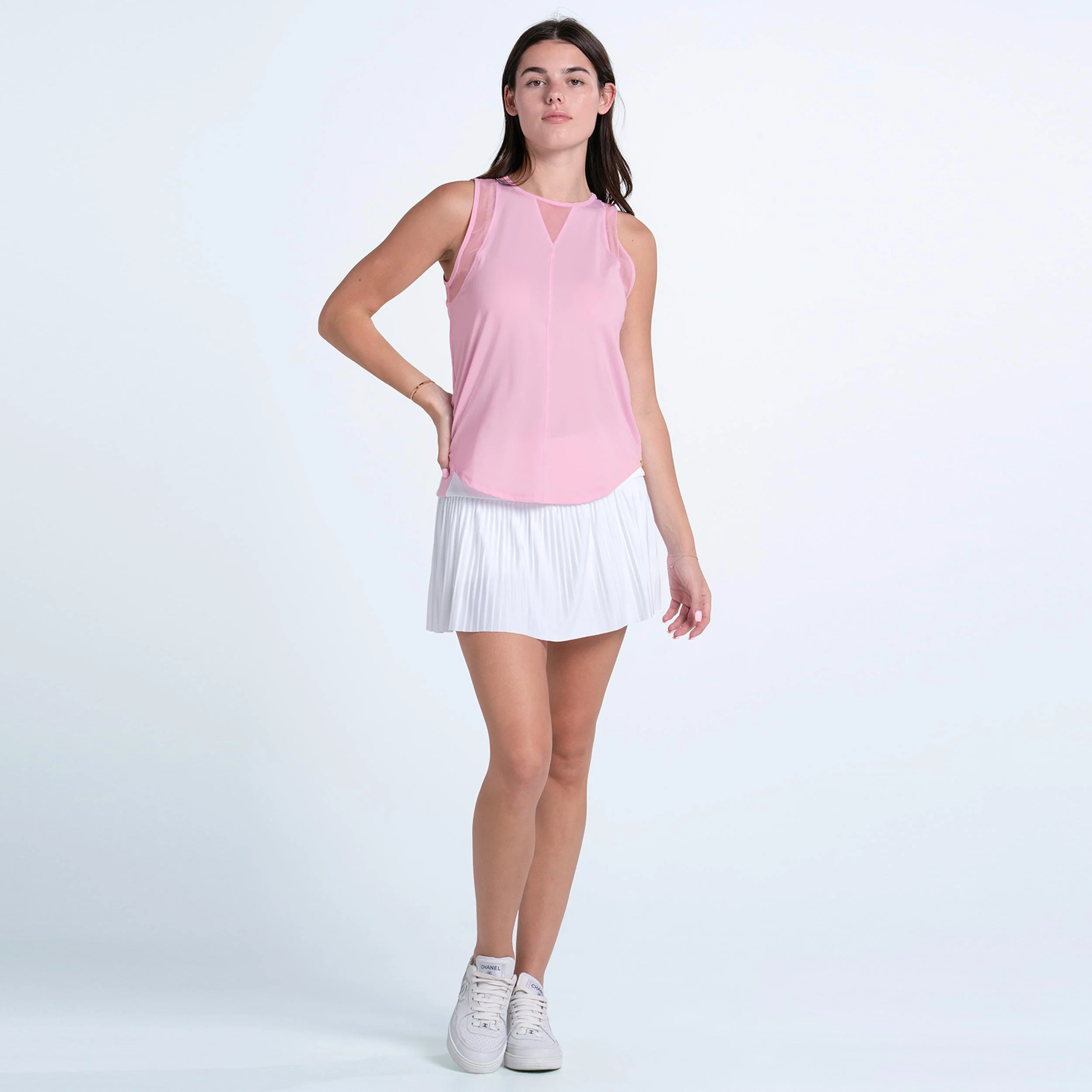 Chill Out Camiseta de tirantes Mujeres - rosa, blanco - Image 3