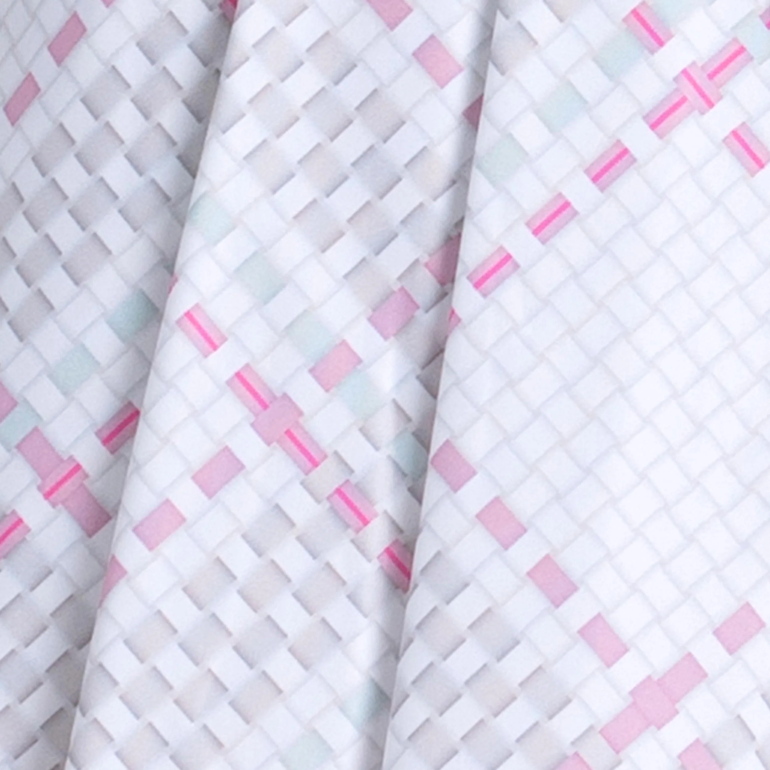 High Waist Weave It To Me Falda Mujeres - blanco, rosa - Image 4