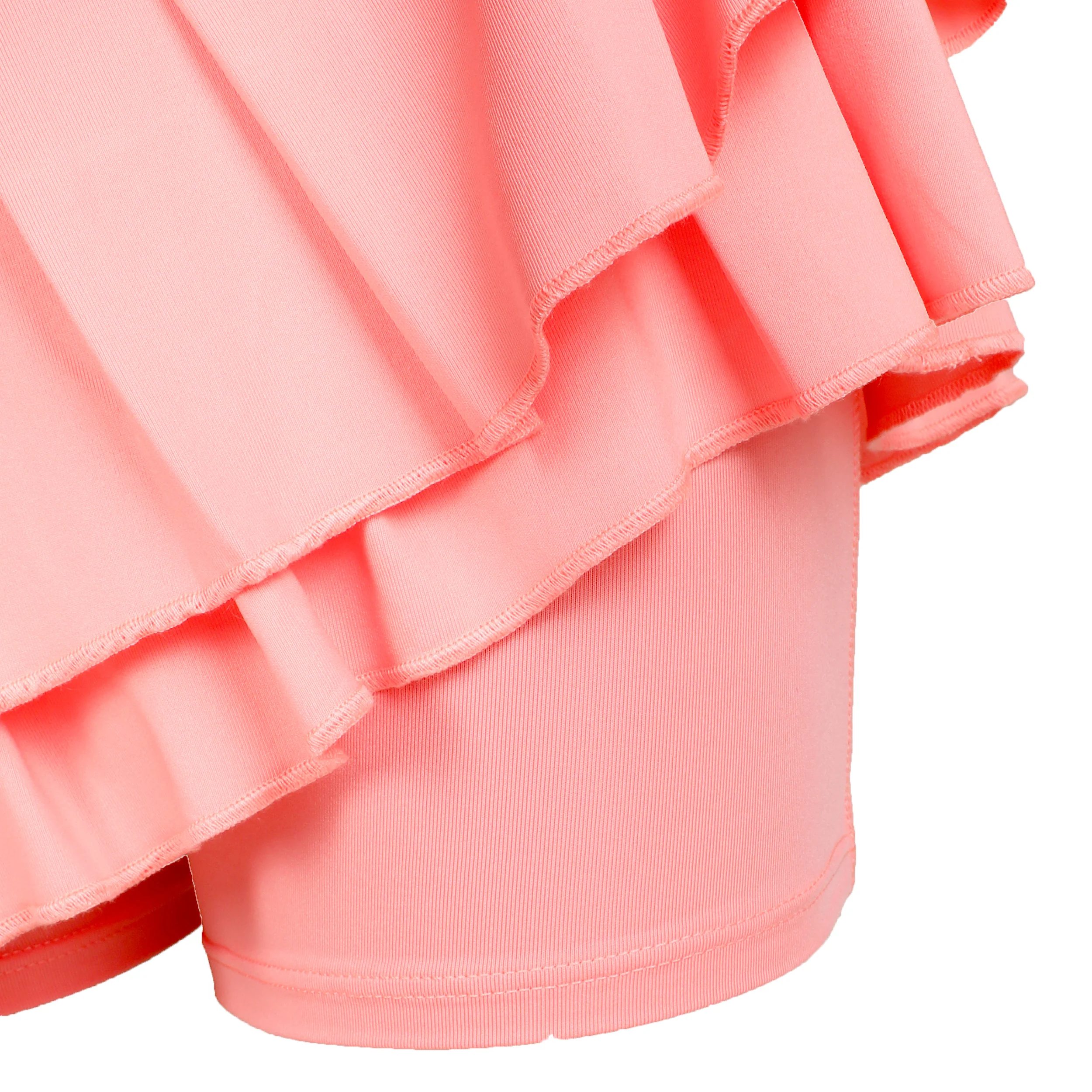 Pleat Tier With Piping Falda Mujeres-Albaricoque,Negro - Image 7