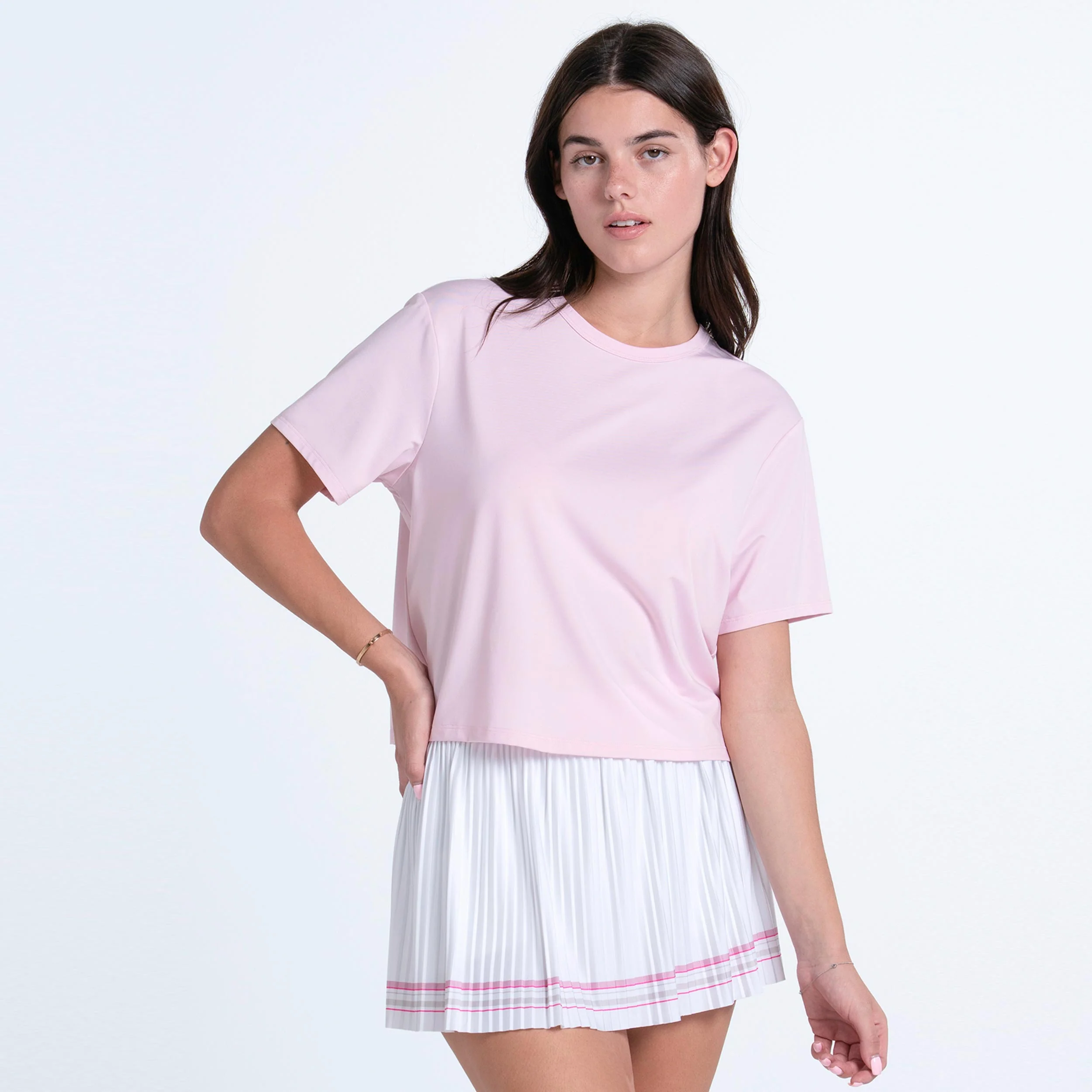 Power Box Camiseta de manga corta Mujeres - rosa, blanco