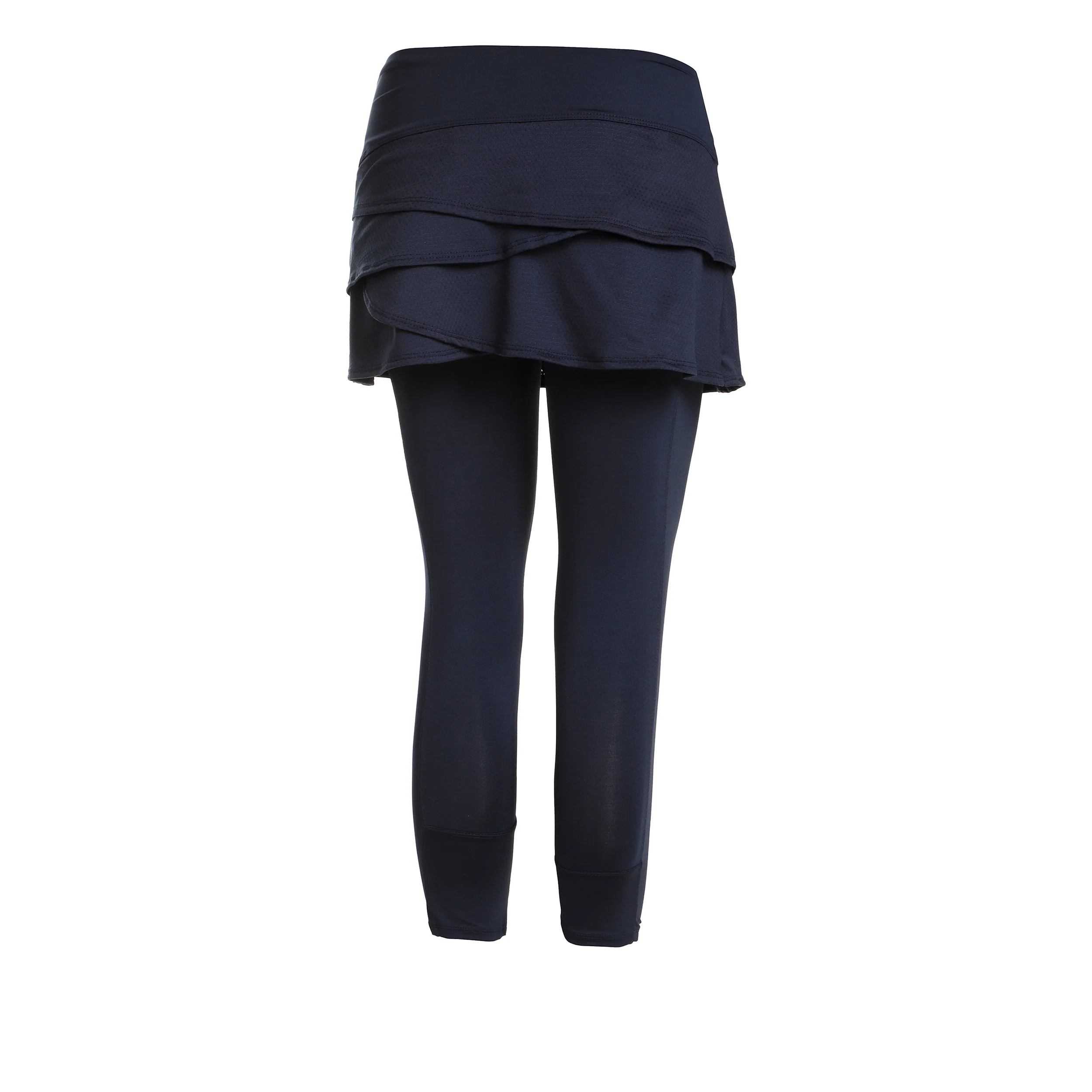 Scallop Falda Con Malla Mujeres-Azul Oscuro - Image 2
