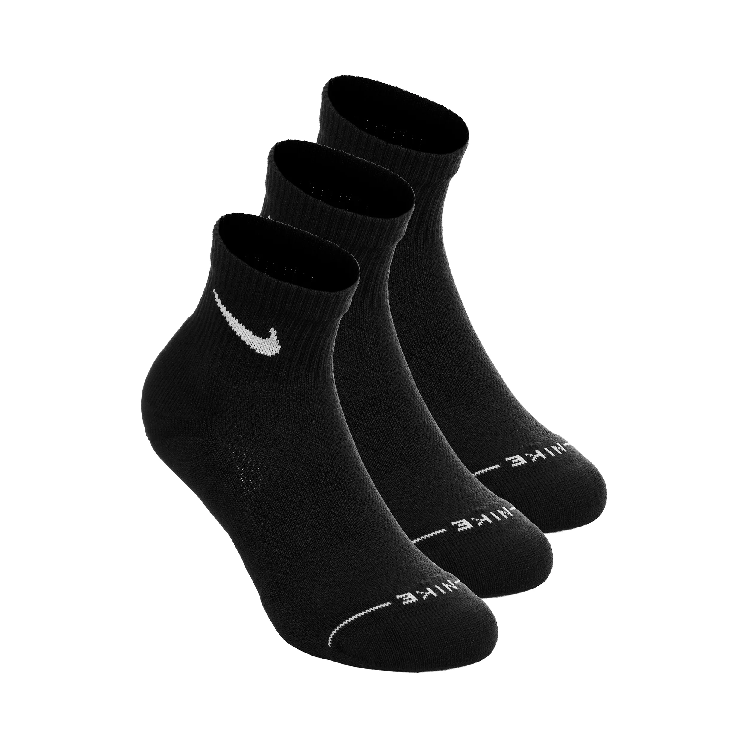 Ankle Calcetines de tenis Pack de 3 Unisex - negro