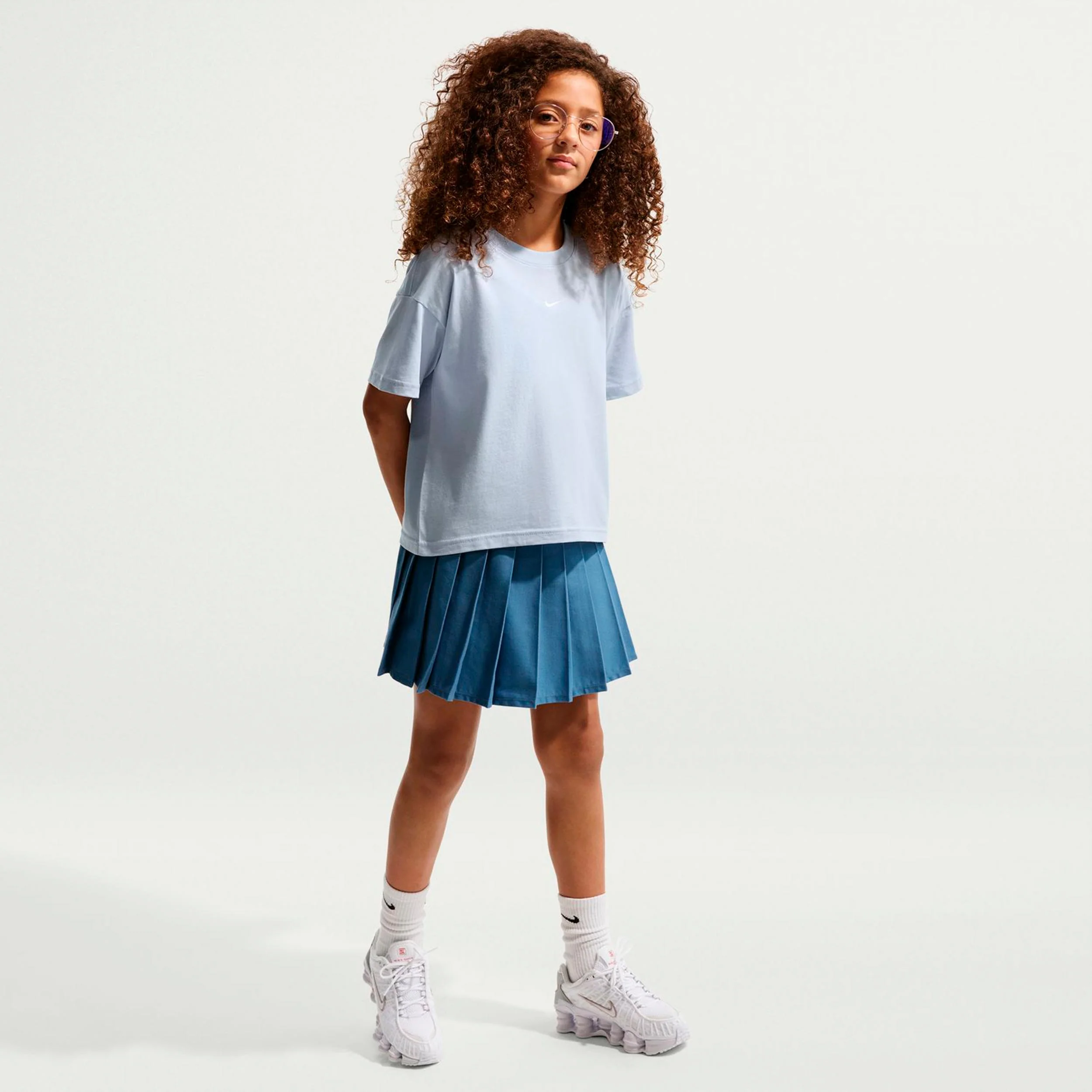 Boxy Essential Camiseta de manga corta Niños-azul-gris, blanco - Image 2