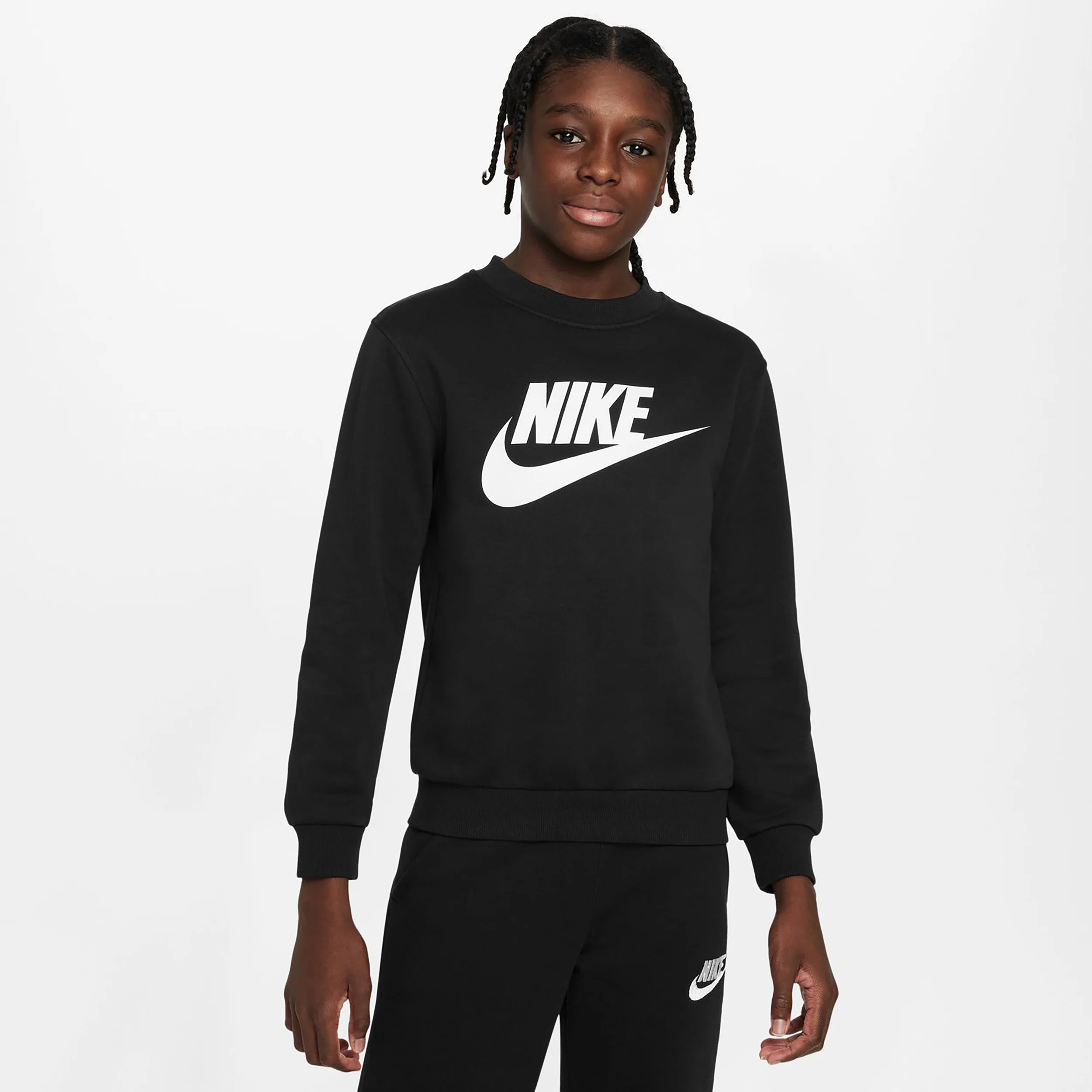 Club Fleece Crew Sudadera Niños-negro