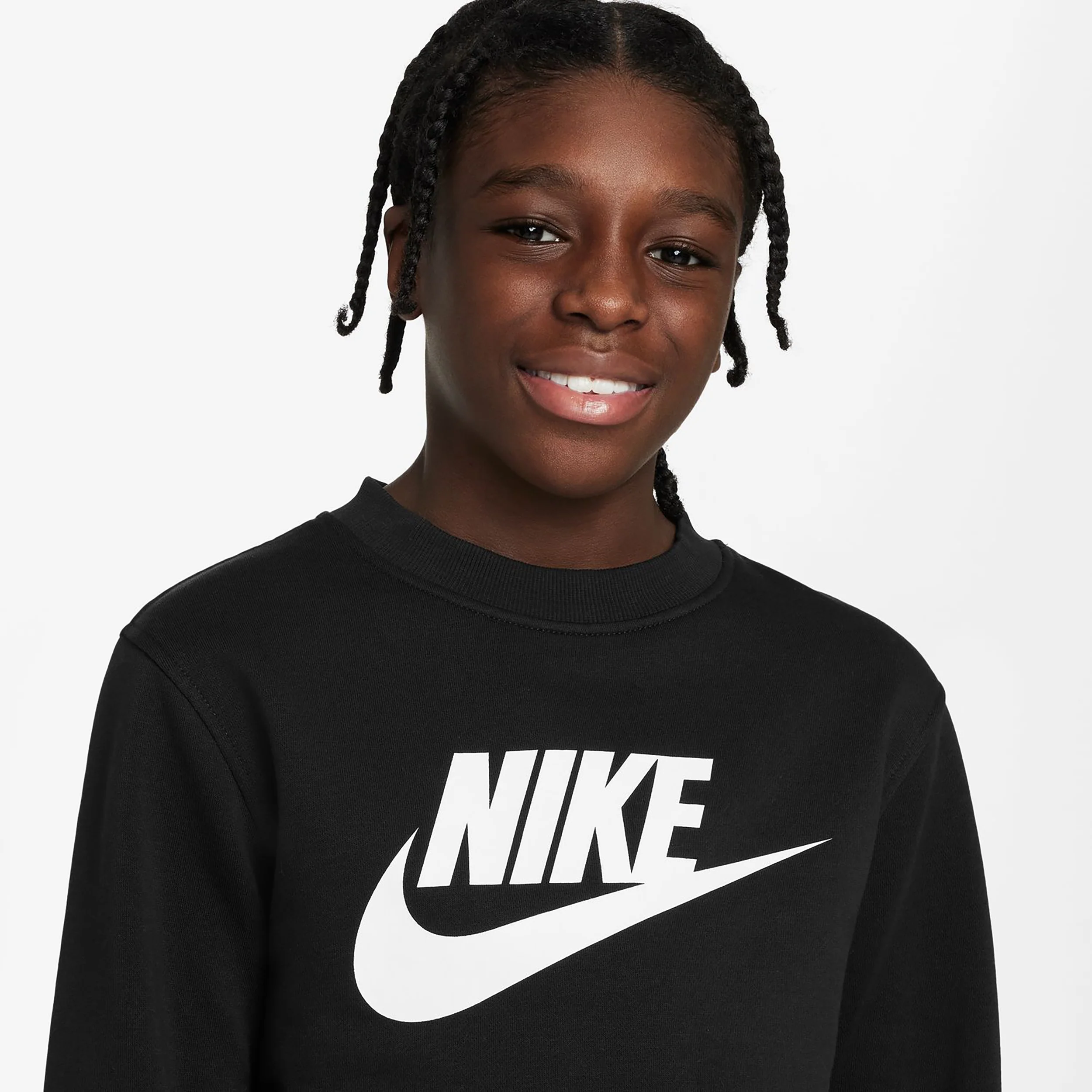 Club Fleece Crew Sudadera Niños-negro - Image 3