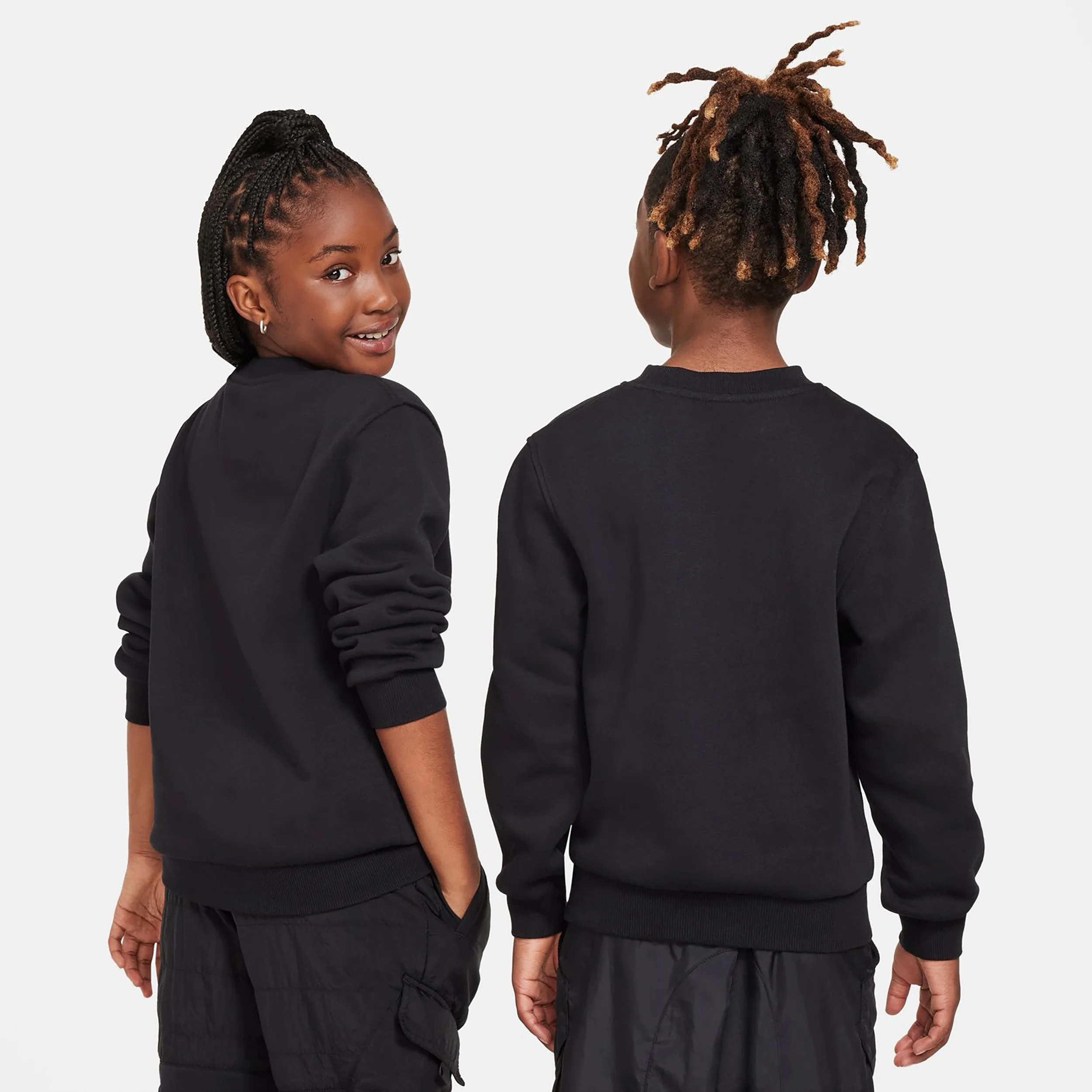 Club Fleece Crew Sudadera Niños-negro - Image 5