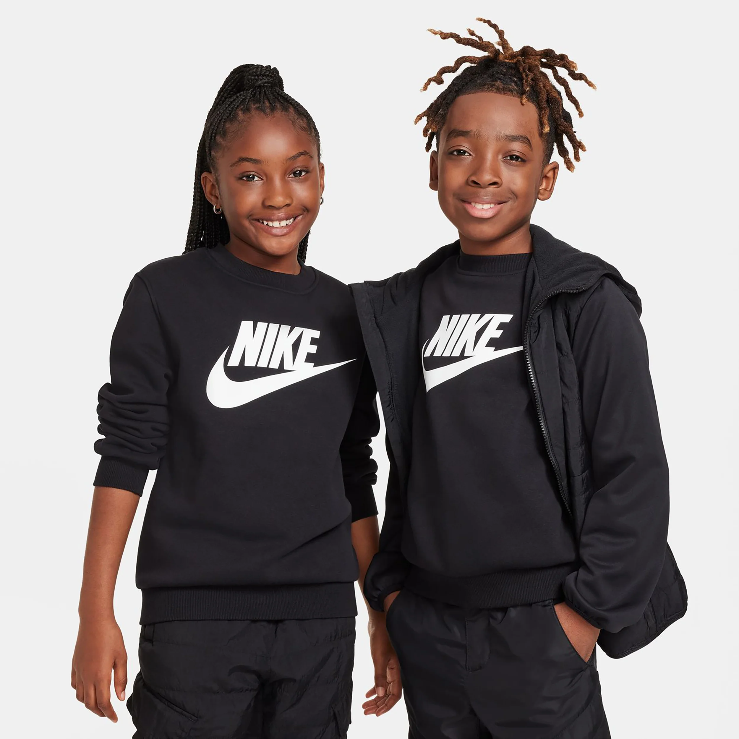 Club Fleece Crew Sudadera Niños-negro - Image 6