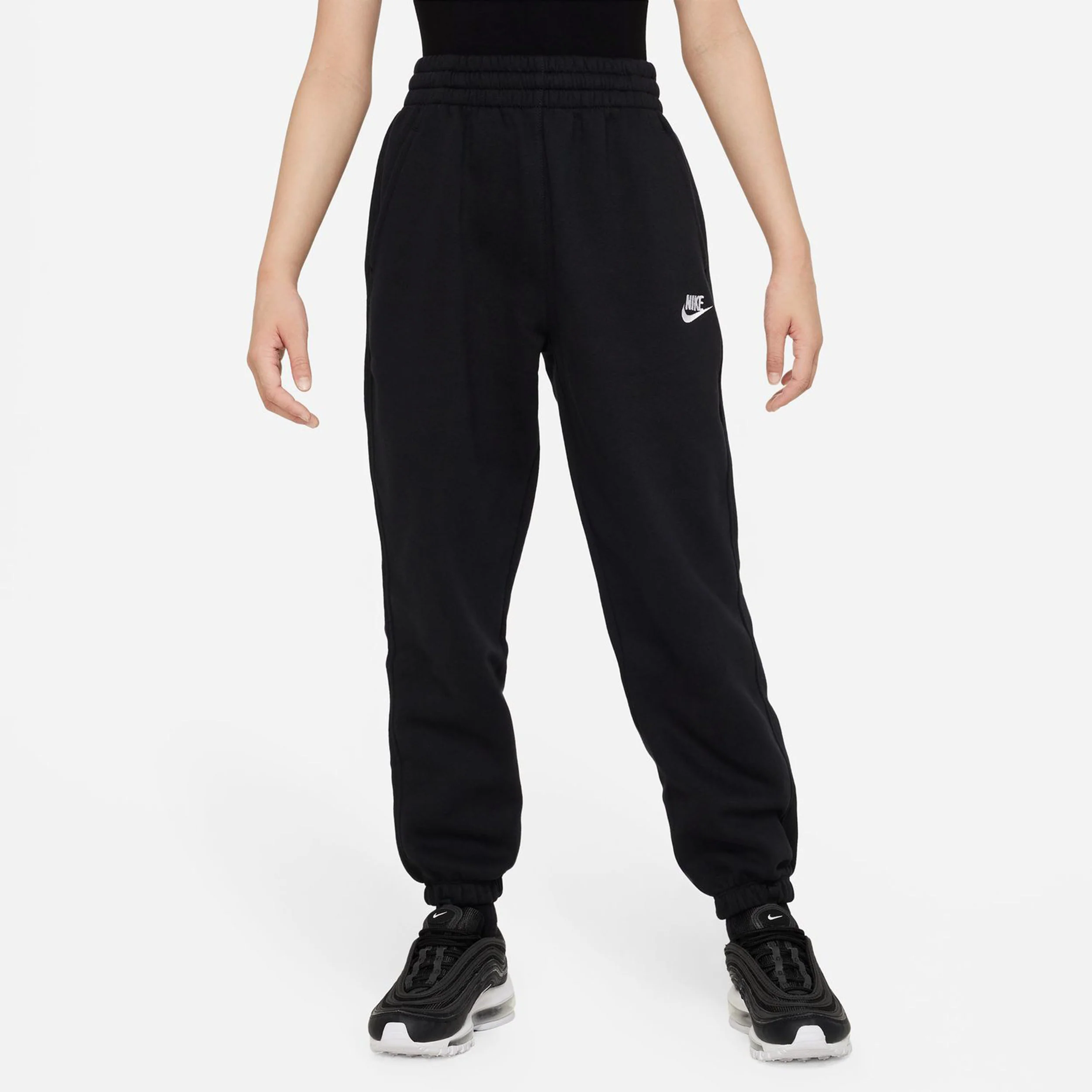 Club Fleece Loose Pantalón De Entrenamiento Chicas-Negro,Blanco - Image 4