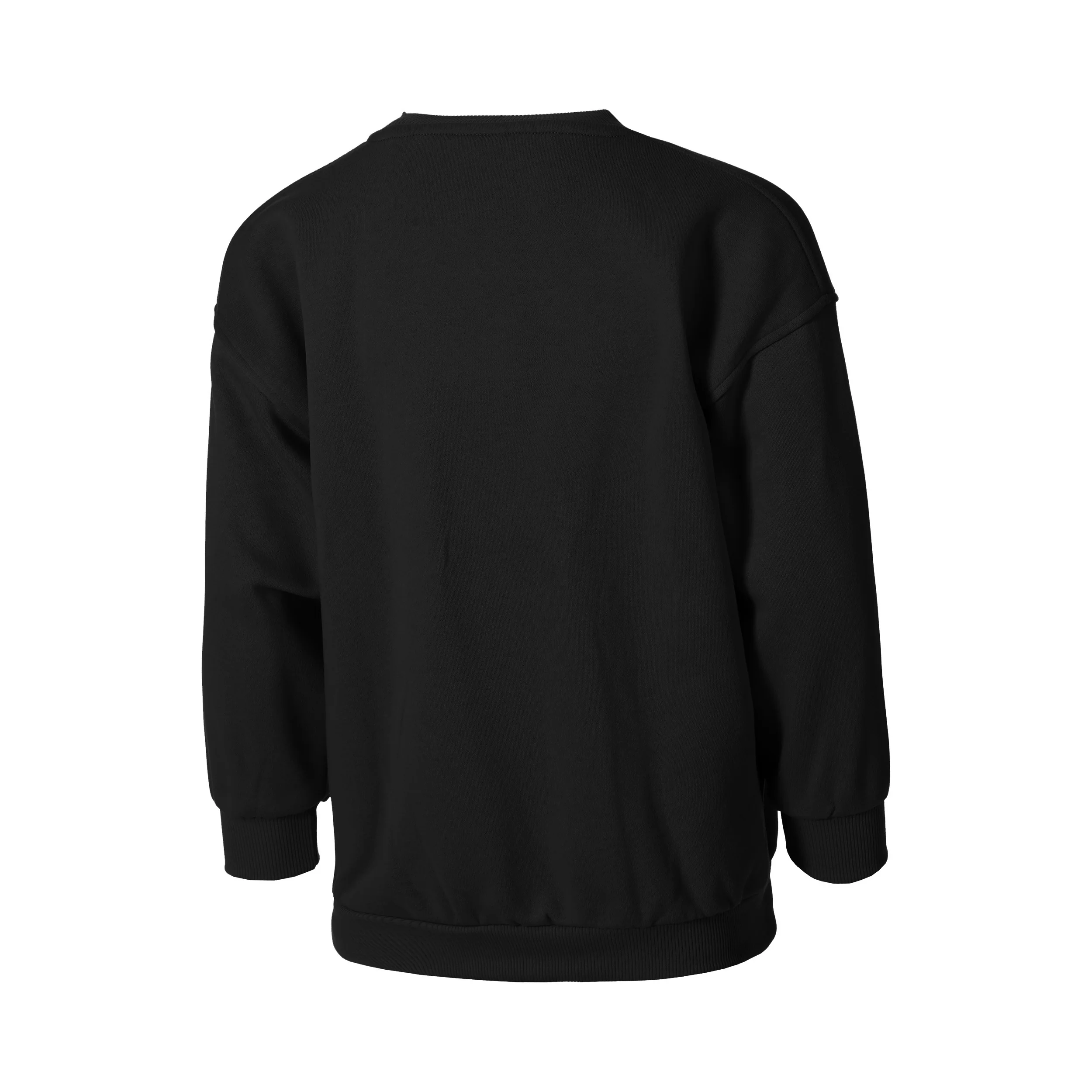 Club Fleece Oversized Crew Sudadera Chicas-Negro - Image 2