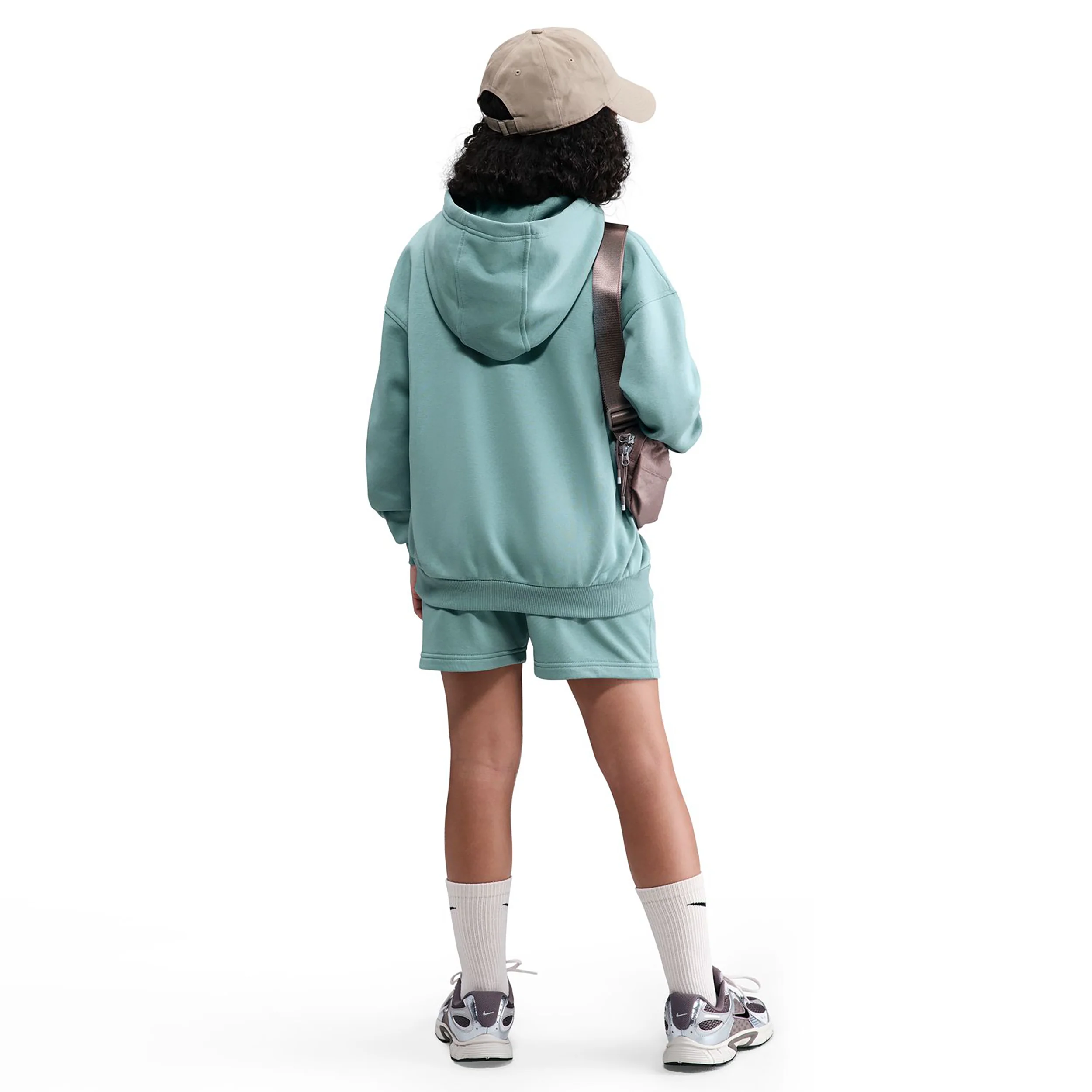 Club Fleece Oversized Full-Zip Sudadera Con Cremallera Chicas-Salvia - Image 2