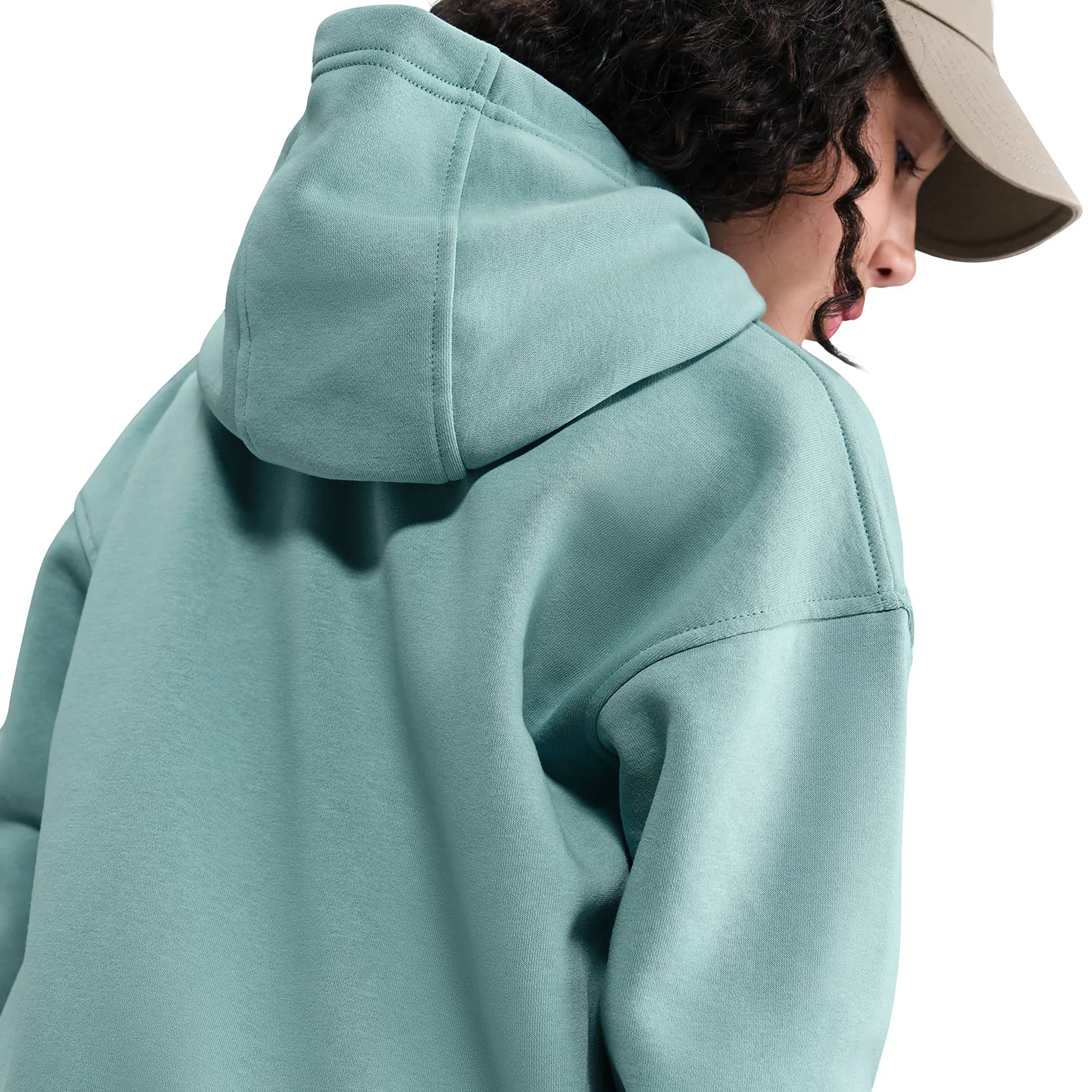 Club Fleece Oversized Full-Zip Sudadera Con Cremallera Chicas-Salvia - Image 5