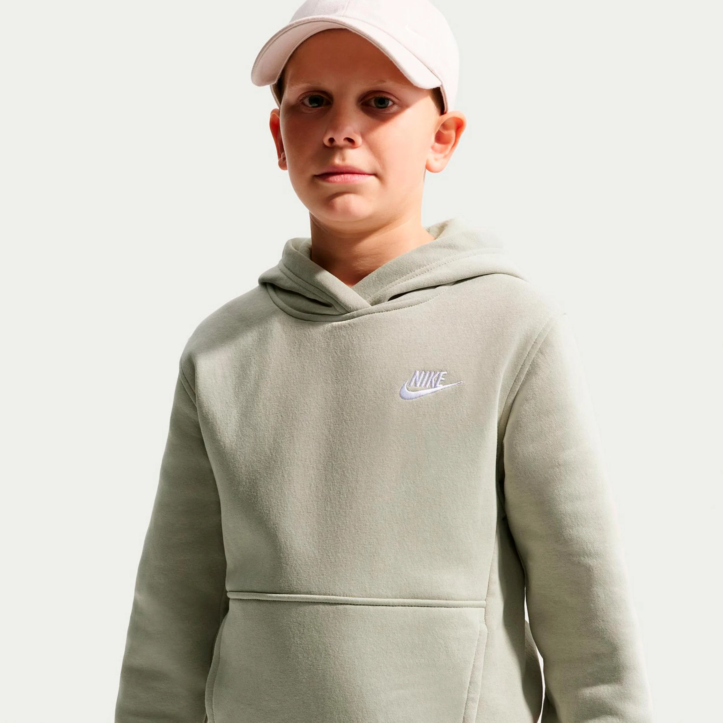 Club Fleece Sudadera con capucha Niños - blanco rot