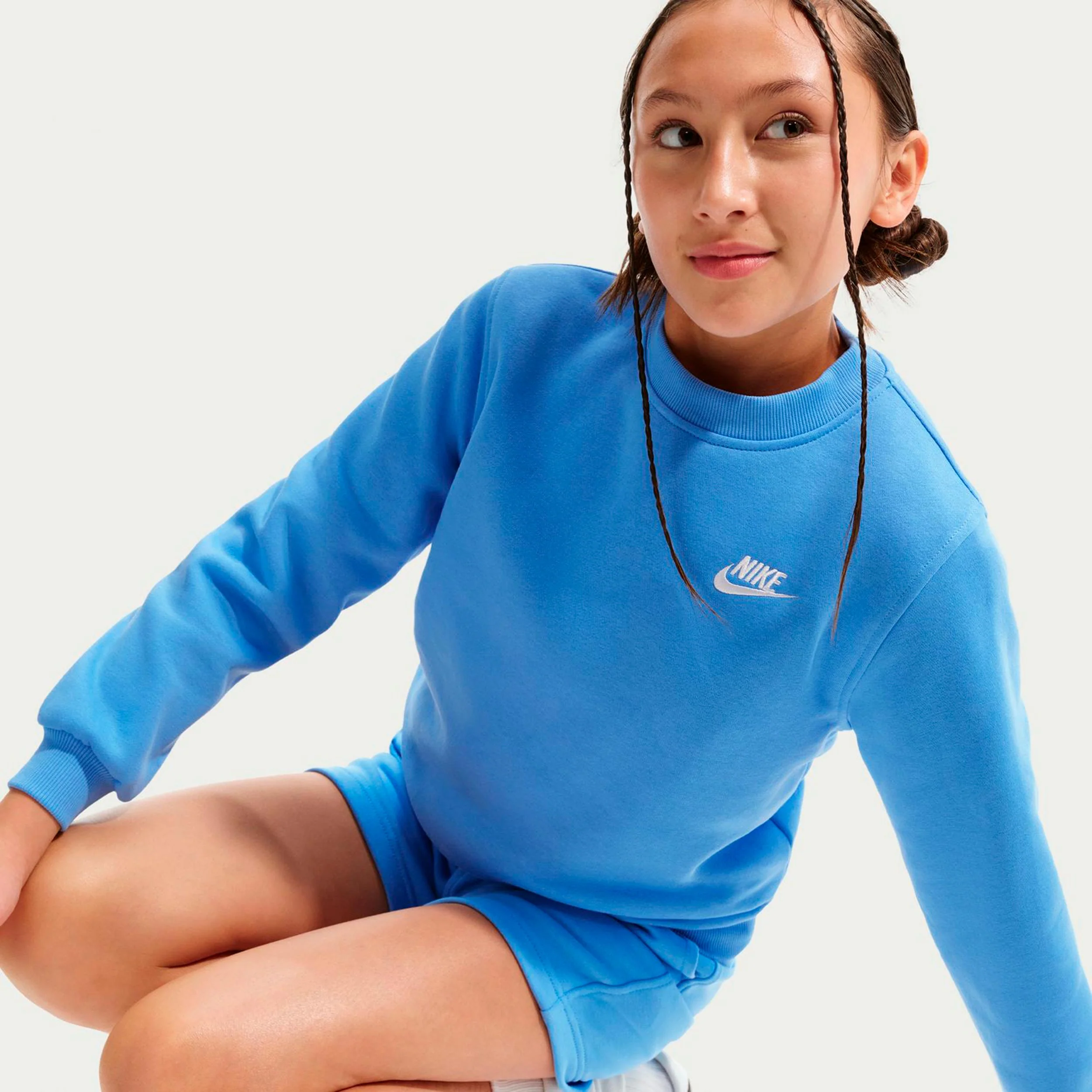 Club Fleece Sudadera Niños-azul claro - Image 4