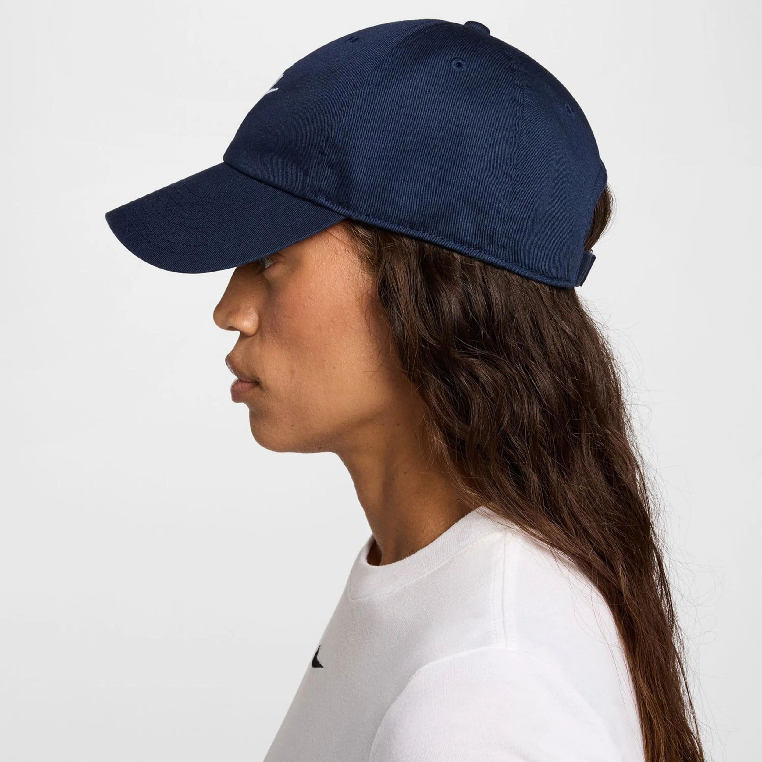 Club Futura Metal Swoosh Gorra-Azul Oscuro,Blanco - Image 3