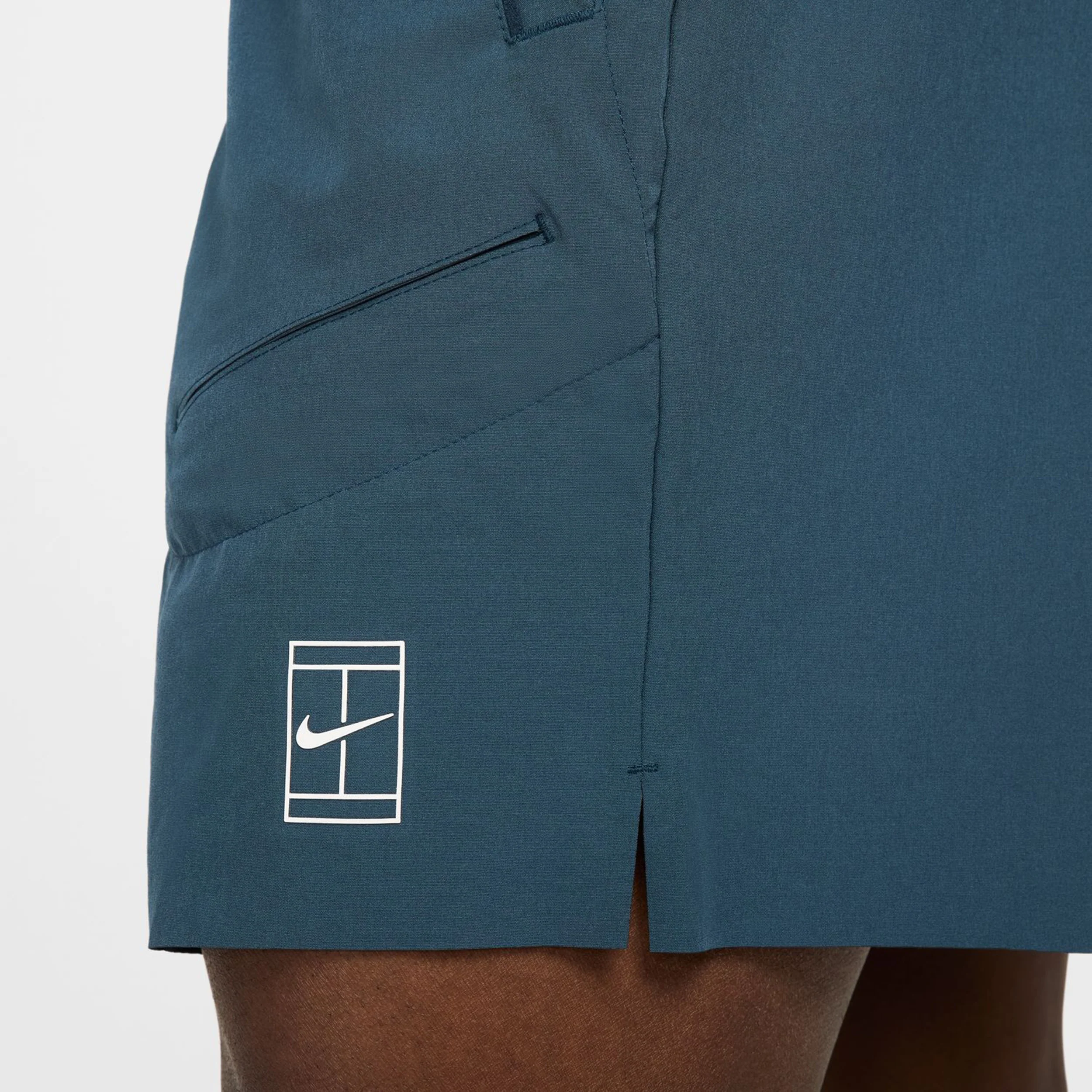 Court Dri-Fit Advantage 6in Shorts Hombres-Azul Oscuro,Blanco - Image 9