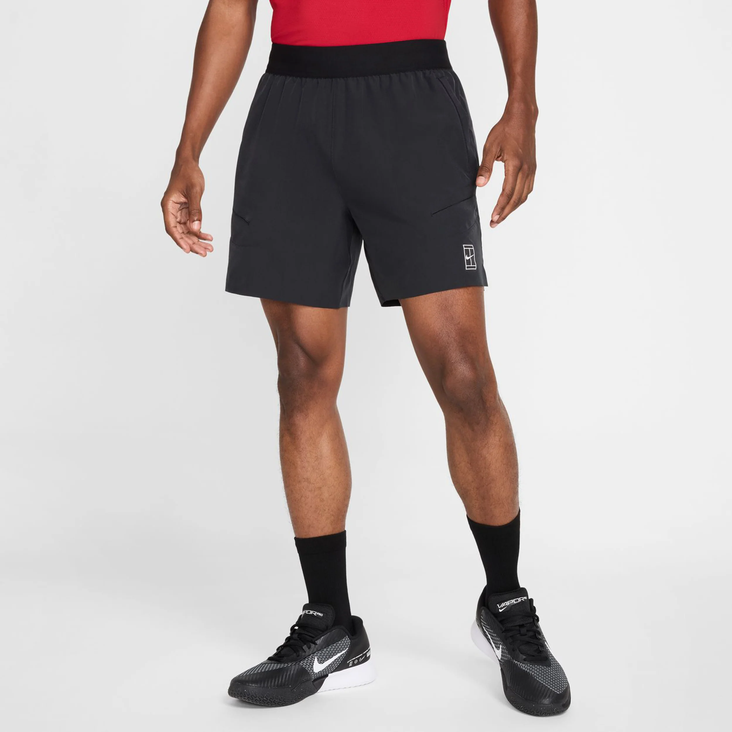 Court Dri-Fit Advantage 6in Shorts Hombres-Negro,Blanco - Image 5