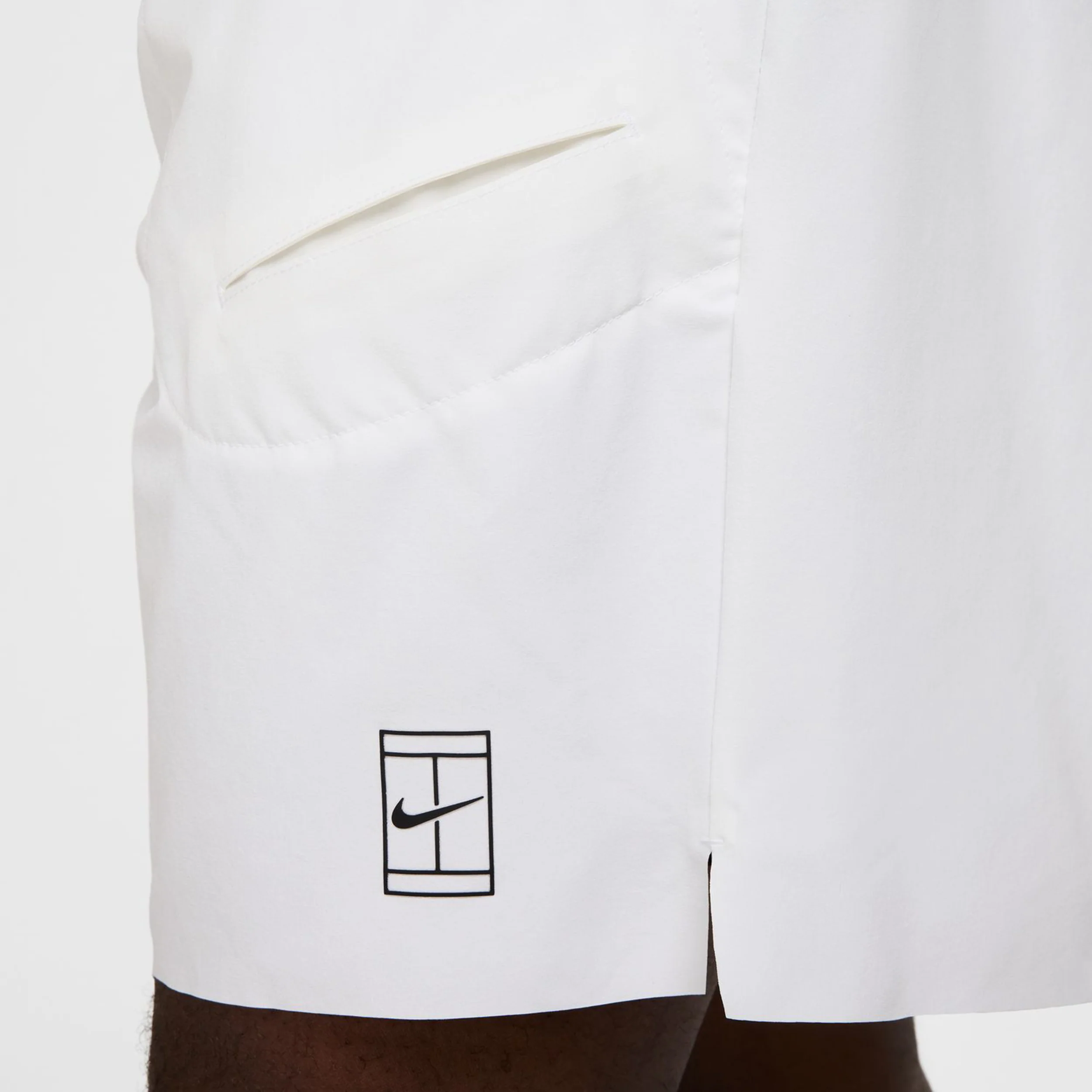 Court Dri-Fit Advantage 8in Shorts Hombres-Blanco,Negro - Image 8