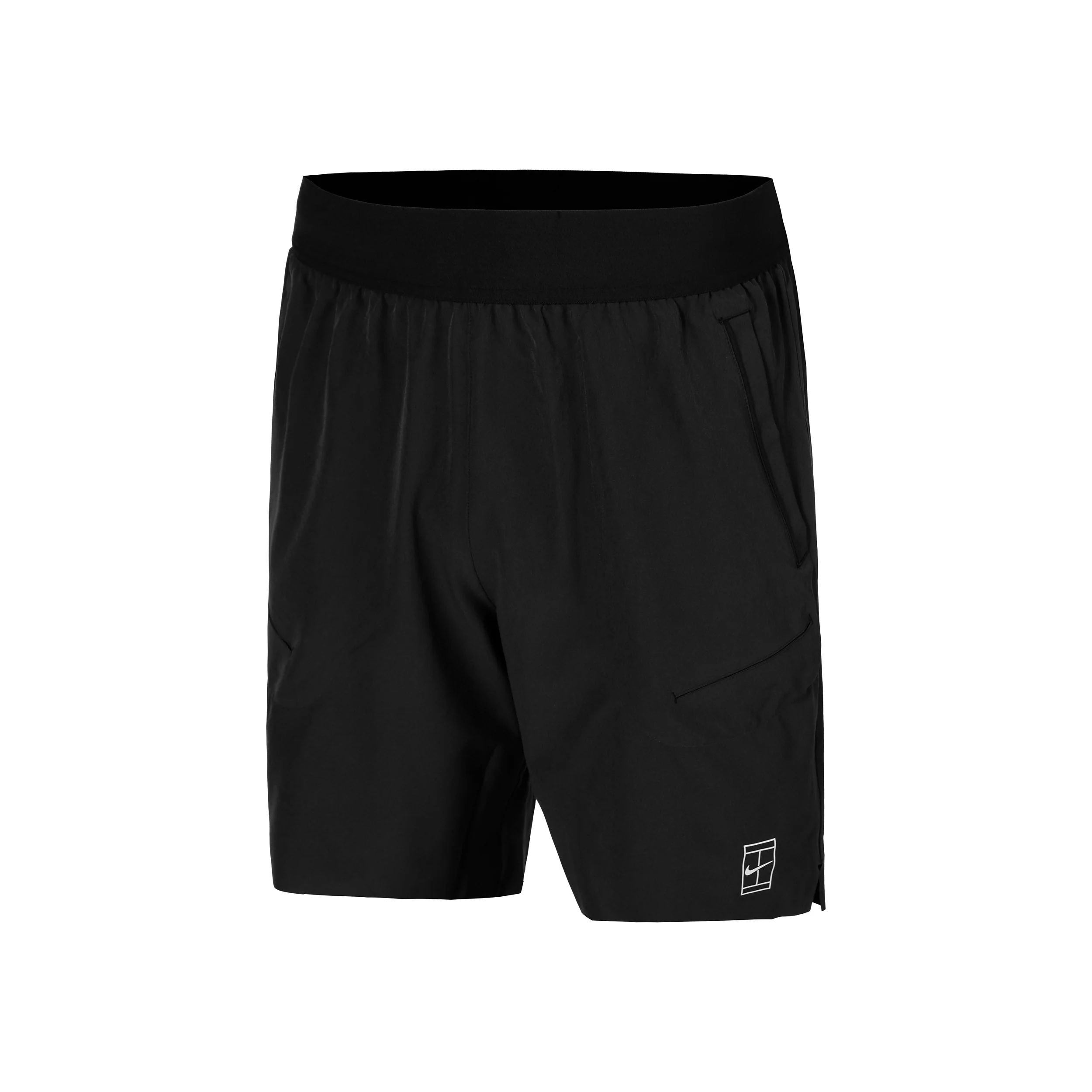 Court Dri-Fit Advantage 8in Shorts Hombres-Negro,Blanco
