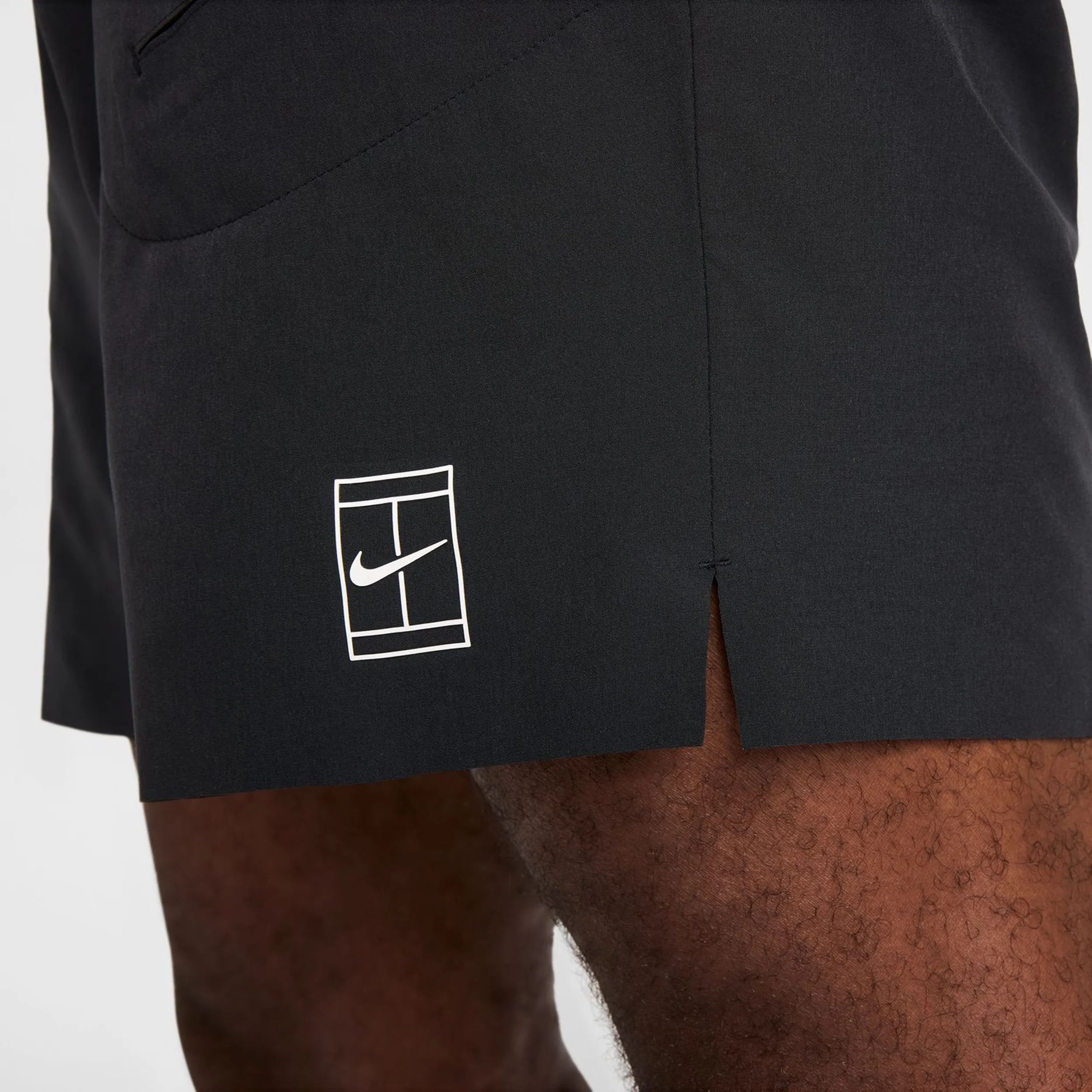 Court Dri-Fit Advantage 8in Shorts Hombres-Negro,Blanco - Image 10