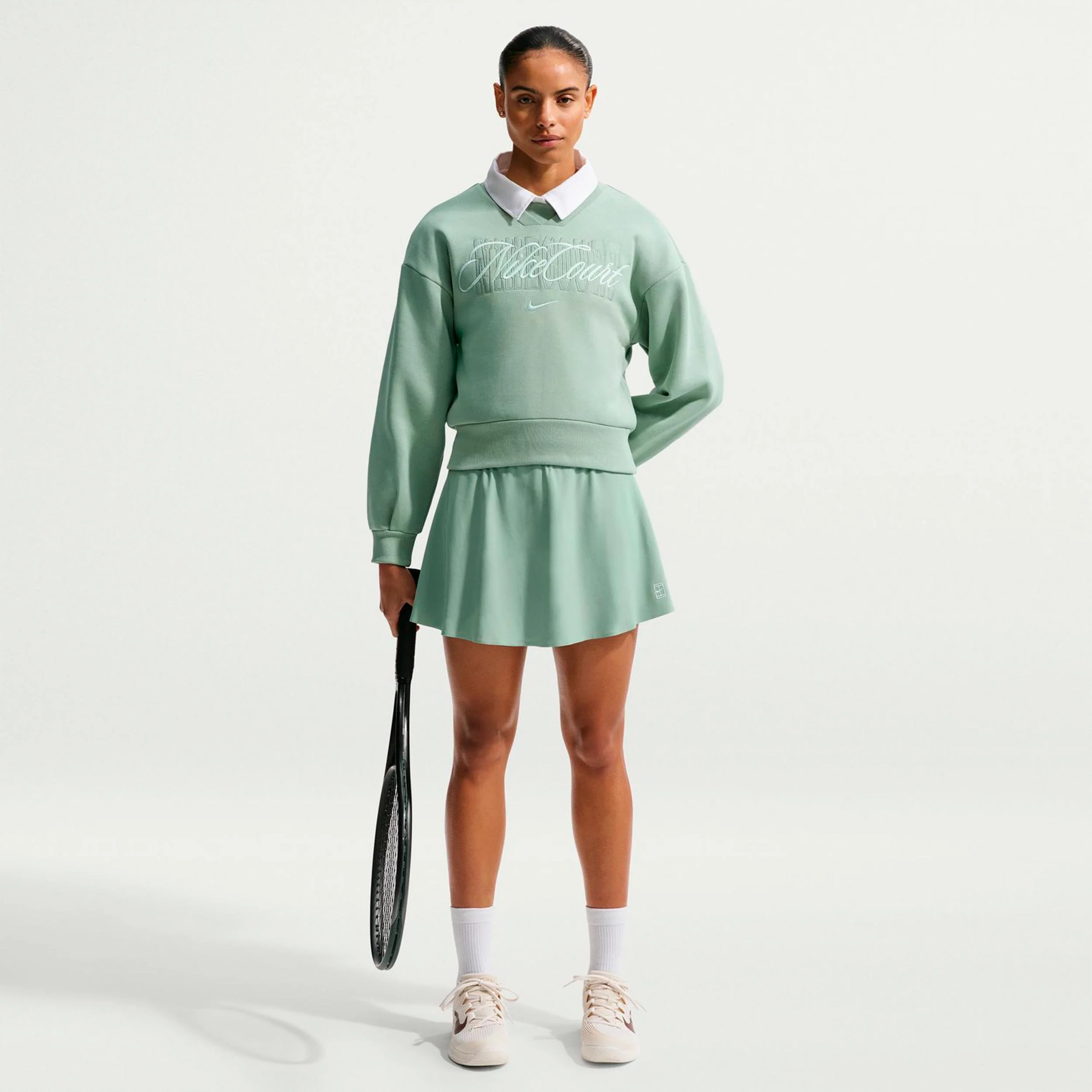 Court Dri-FIT Advantage Ace High Rise Falda Mujeres - blanco rot, blanco - Image 2