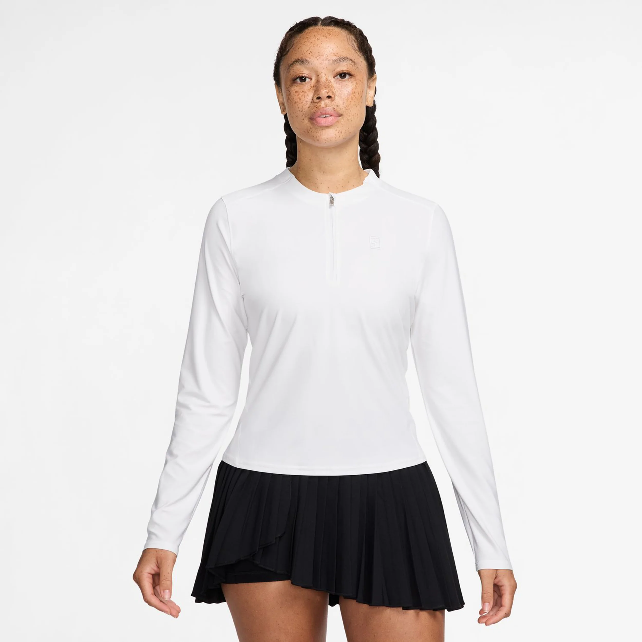 Court Dri-Fit Advantage Camiseta De Manga Larga Mujeres-Blanco,Blanco