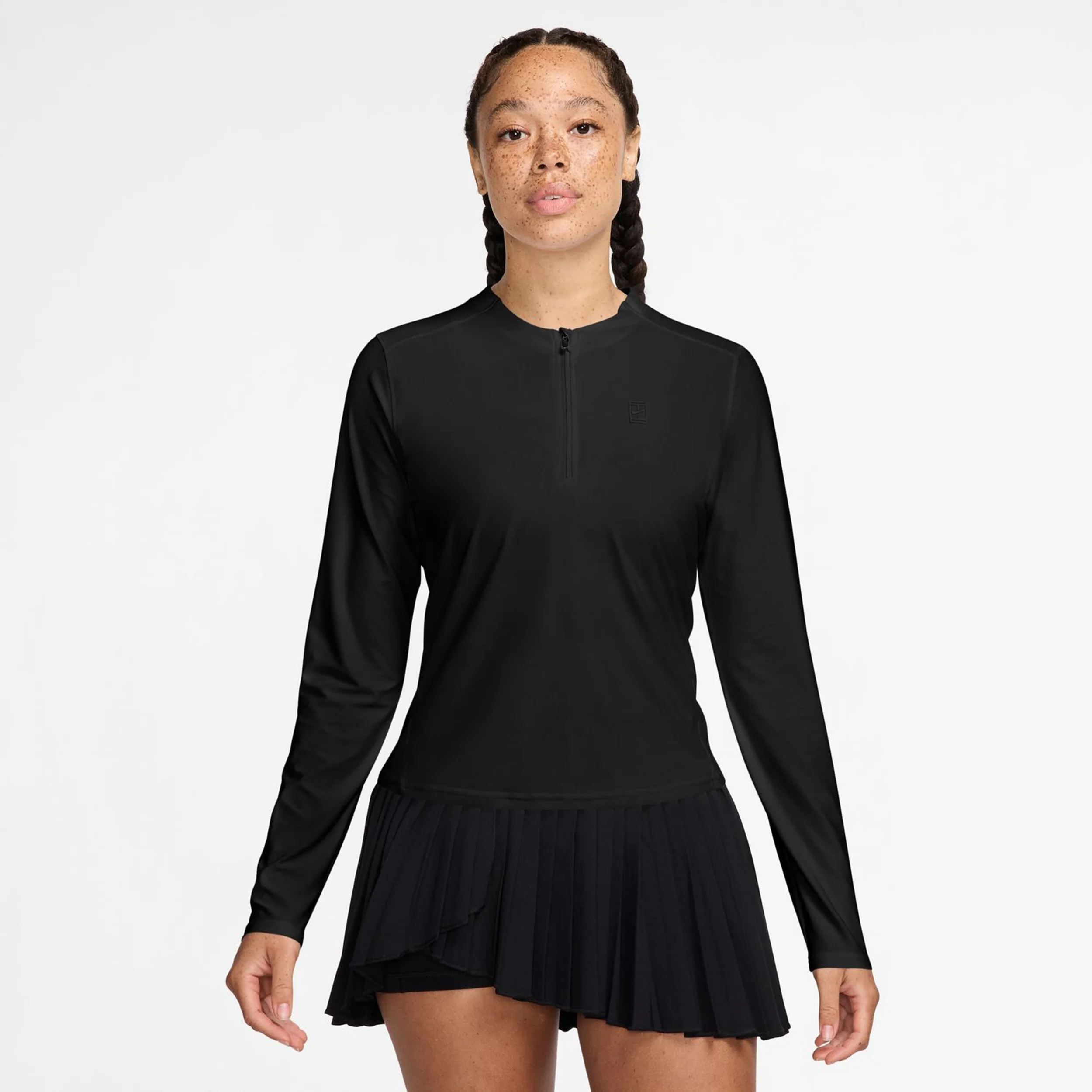 Court Dri-Fit Advantage Camiseta De Manga Larga Mujeres-Negro,Negro - Image 4
