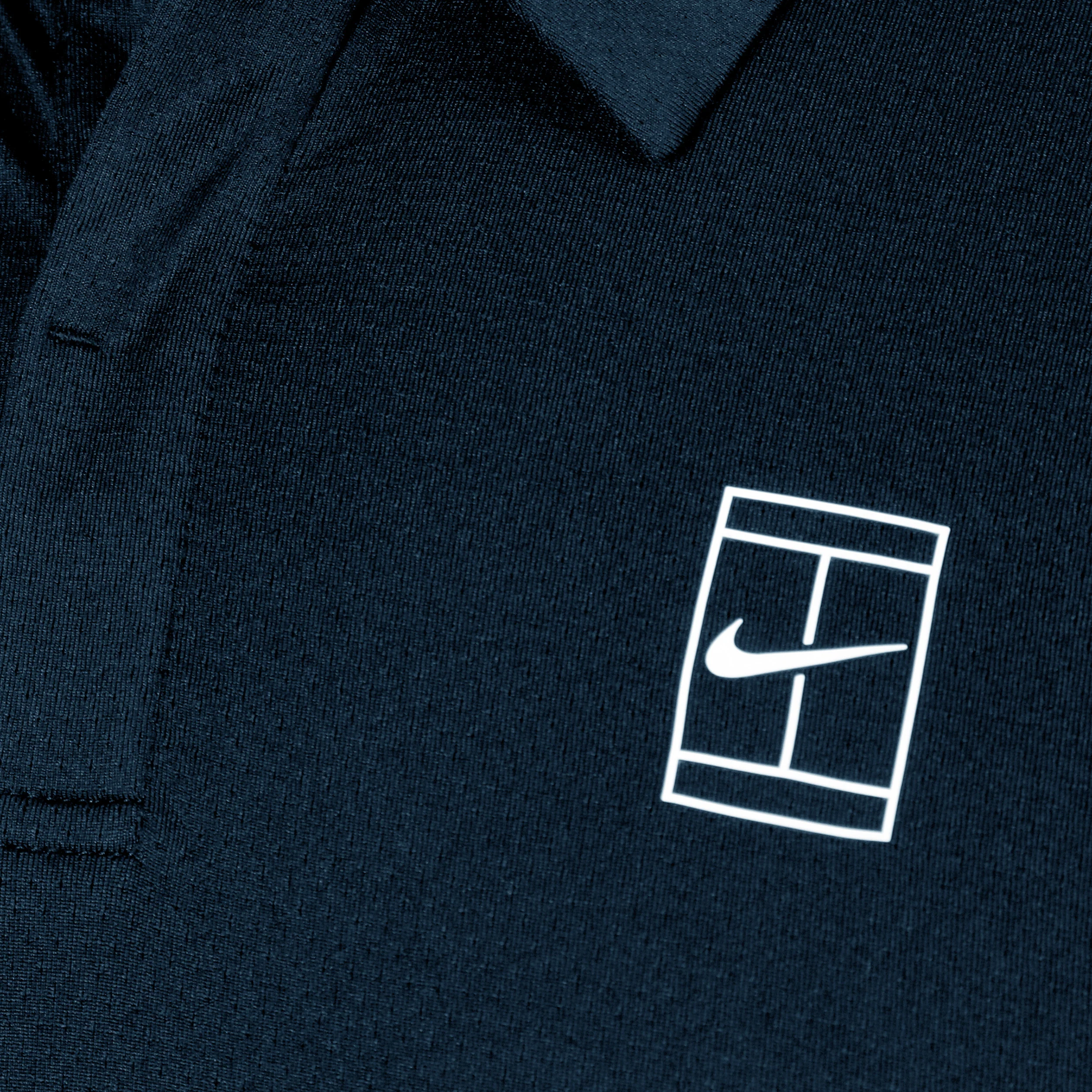 Court Dri-Fit Advantage Polo Hombres-Azul Oscuro,Blanco - Image 3