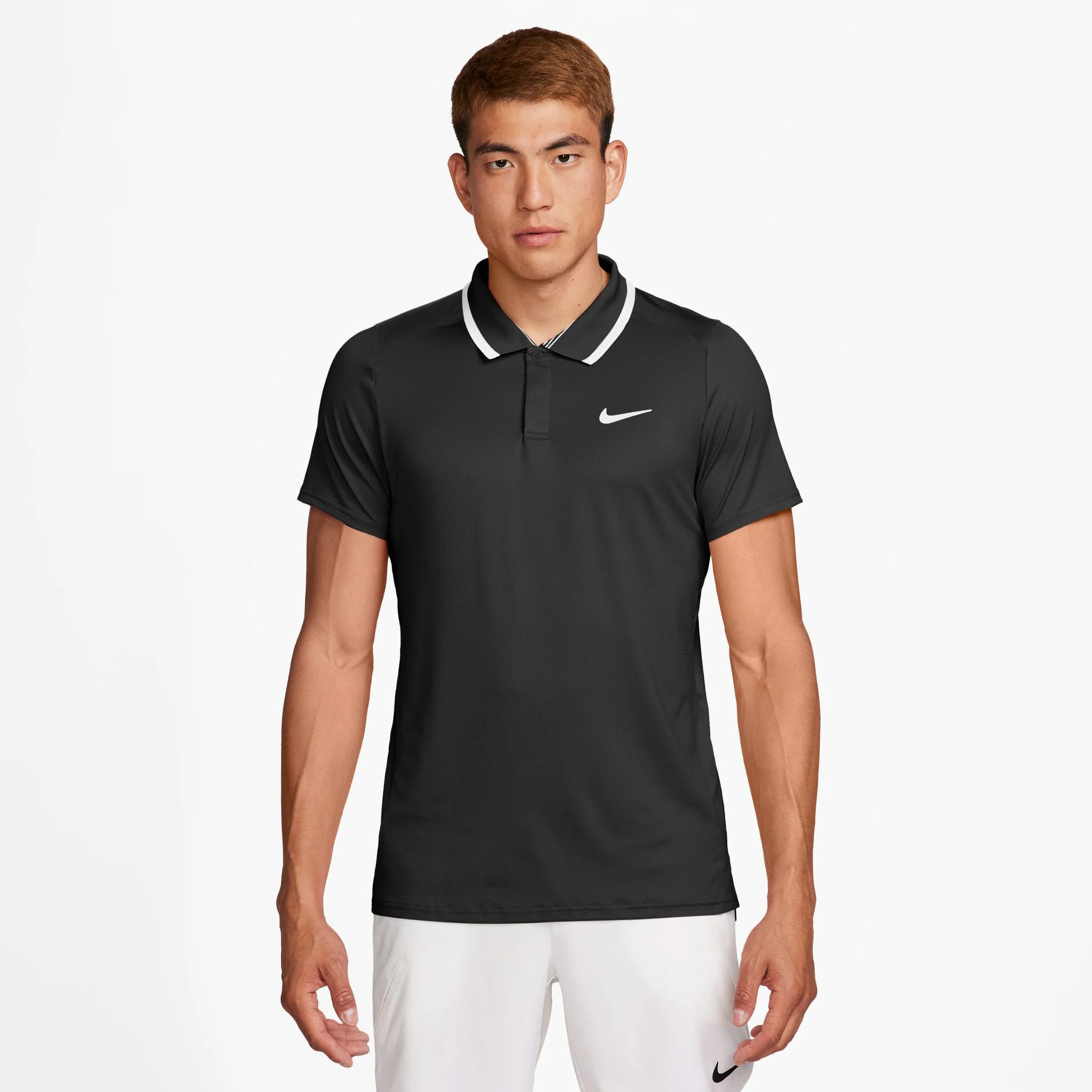 Court Dri-Fit Advantage Polo Hombres-Negro,Blanco - Image 5