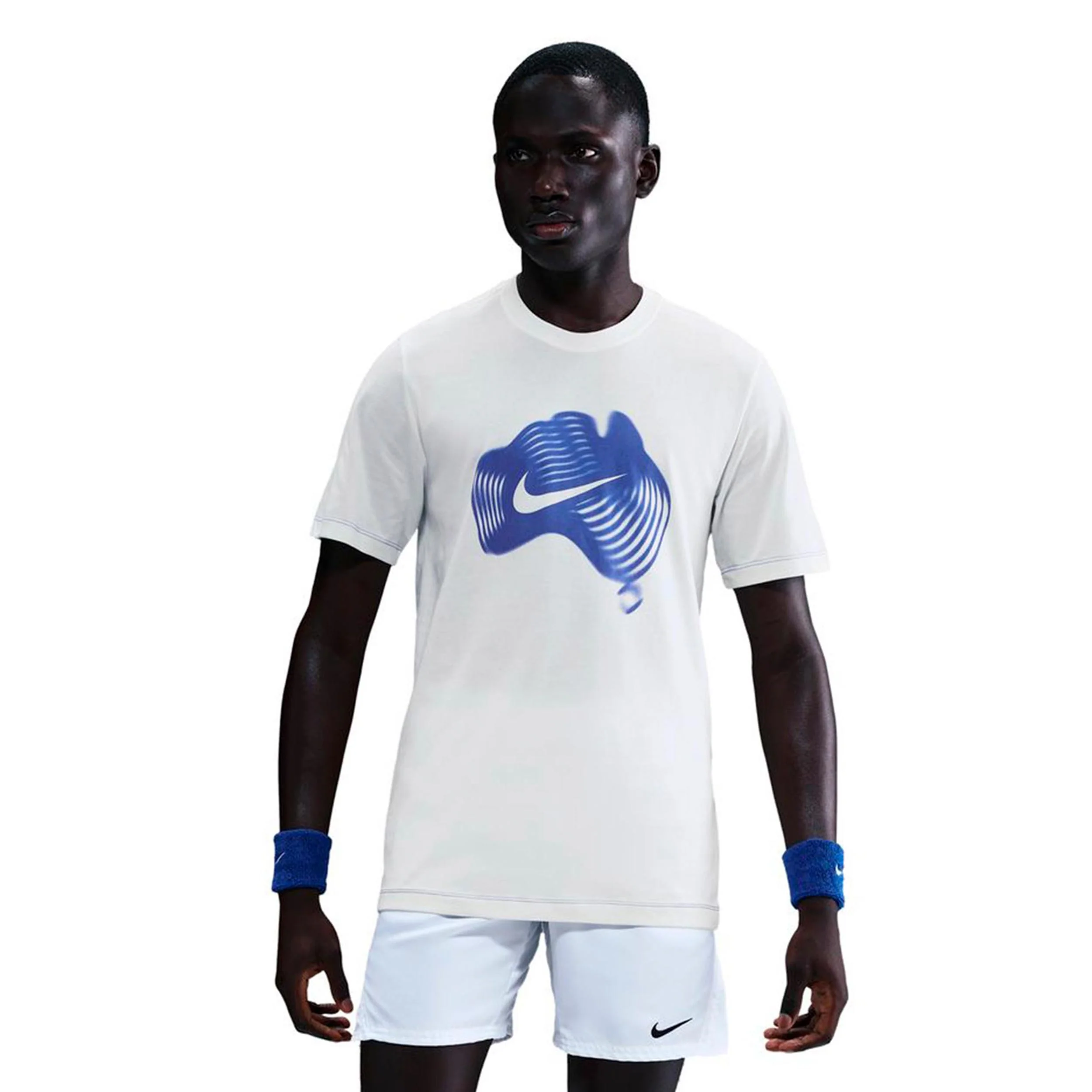 Court Dri-Fit Camiseta de manga corta Hombres-crema, azul