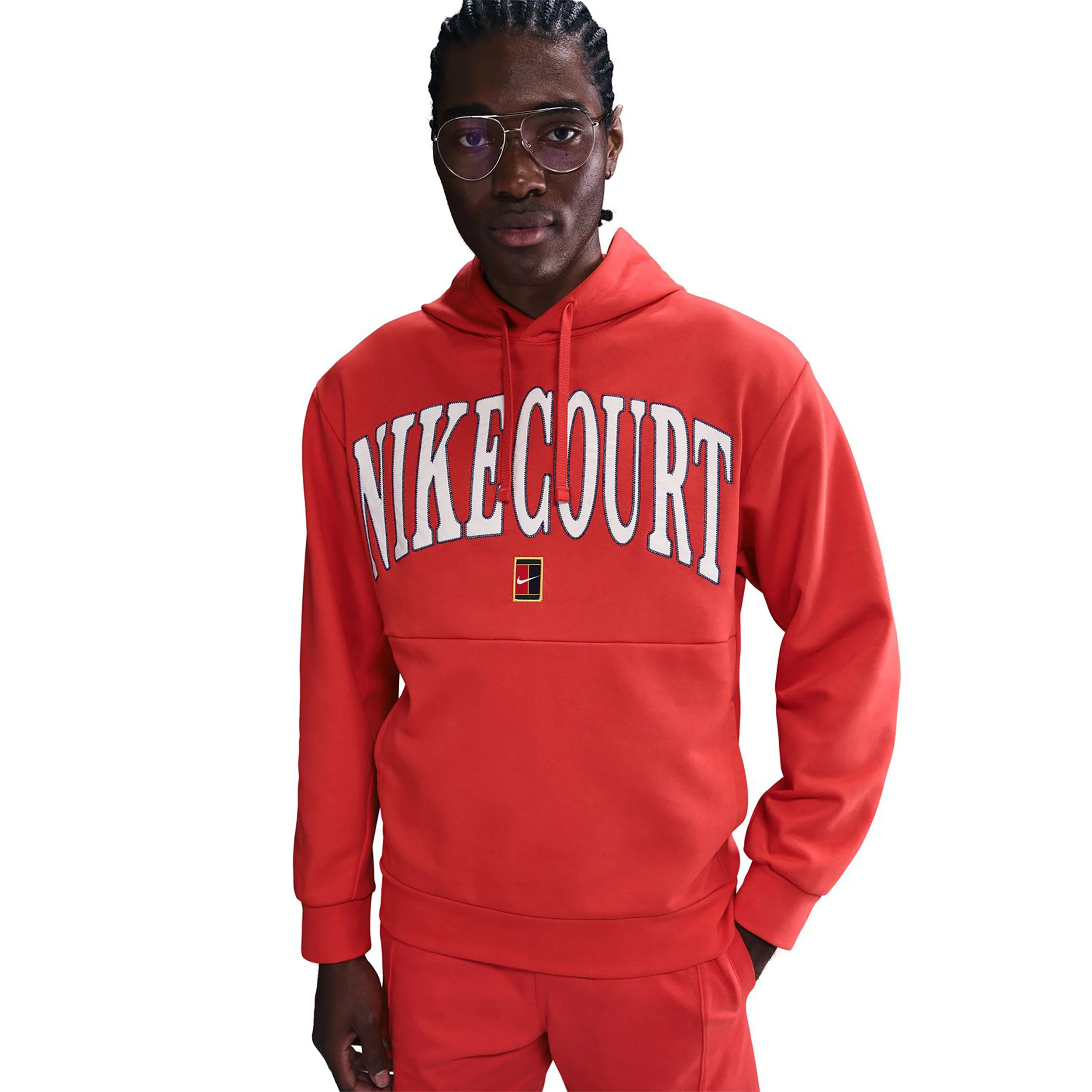 Court Dri-FIT Fleece High Rise Sudadera Con Capucha Hombres-Rojo - Image 8