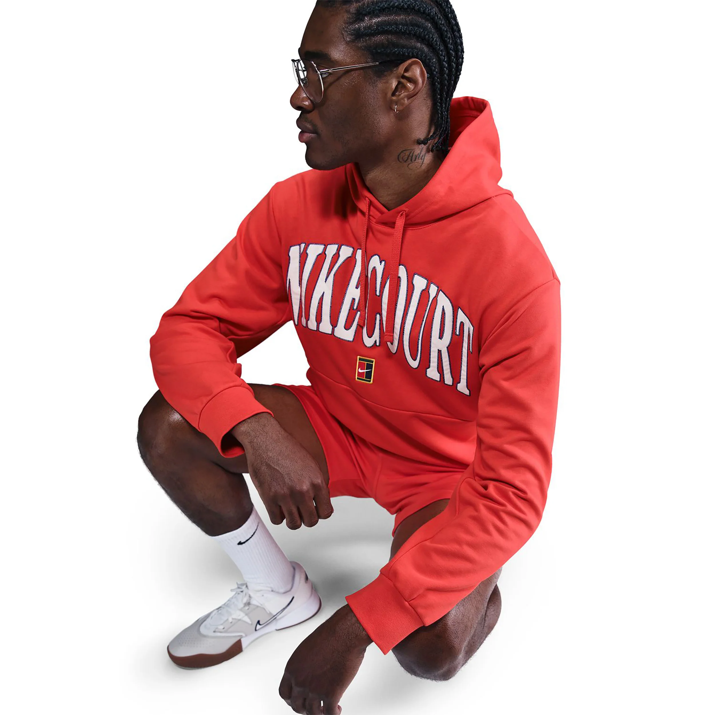 Court Dri-FIT Fleece High Rise Sudadera Con Capucha Hombres-Rojo - Image 9