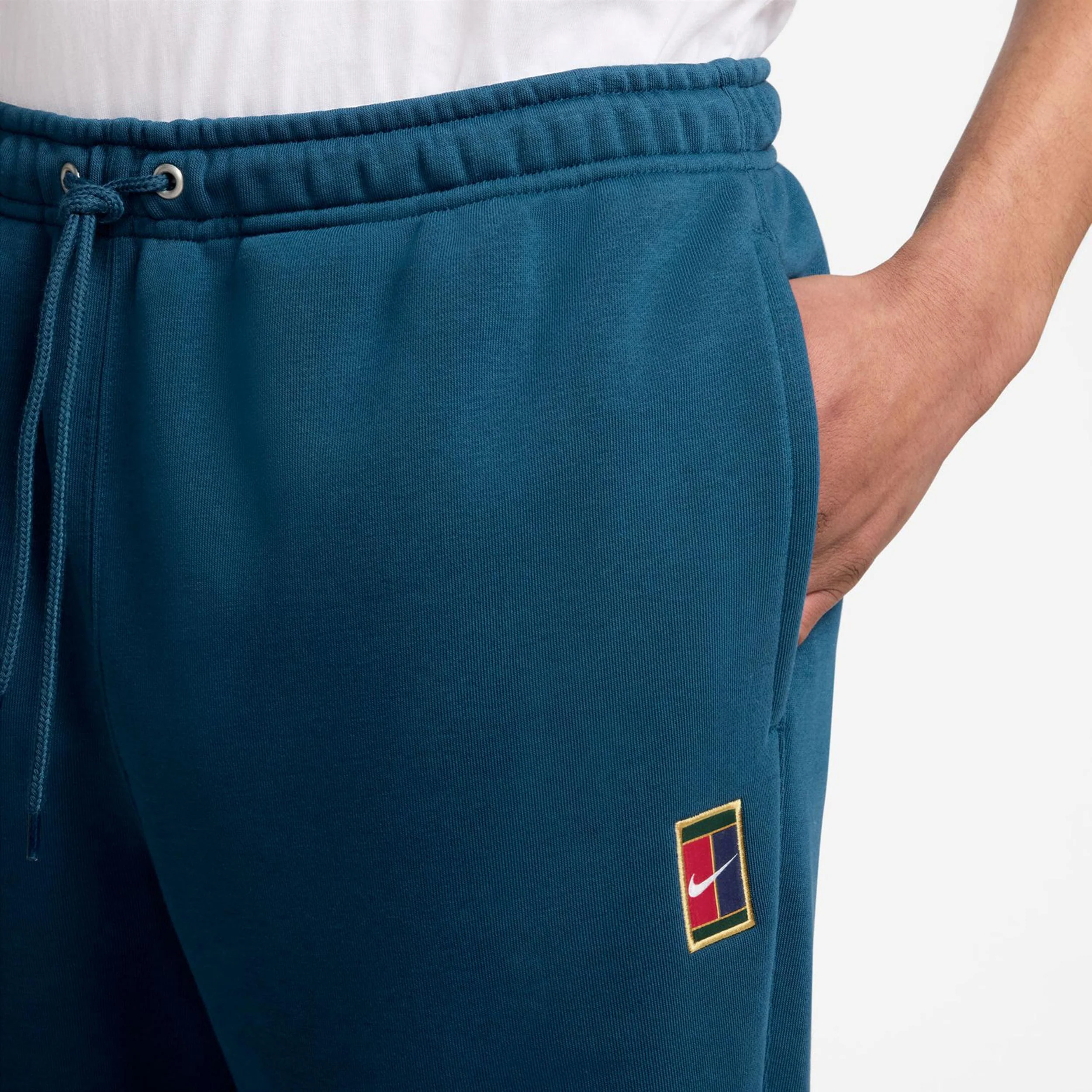 Court Dri-Fit Heritage Fleece Pantalón De Entrenamiento Hombres-Azul-gris - Image 3