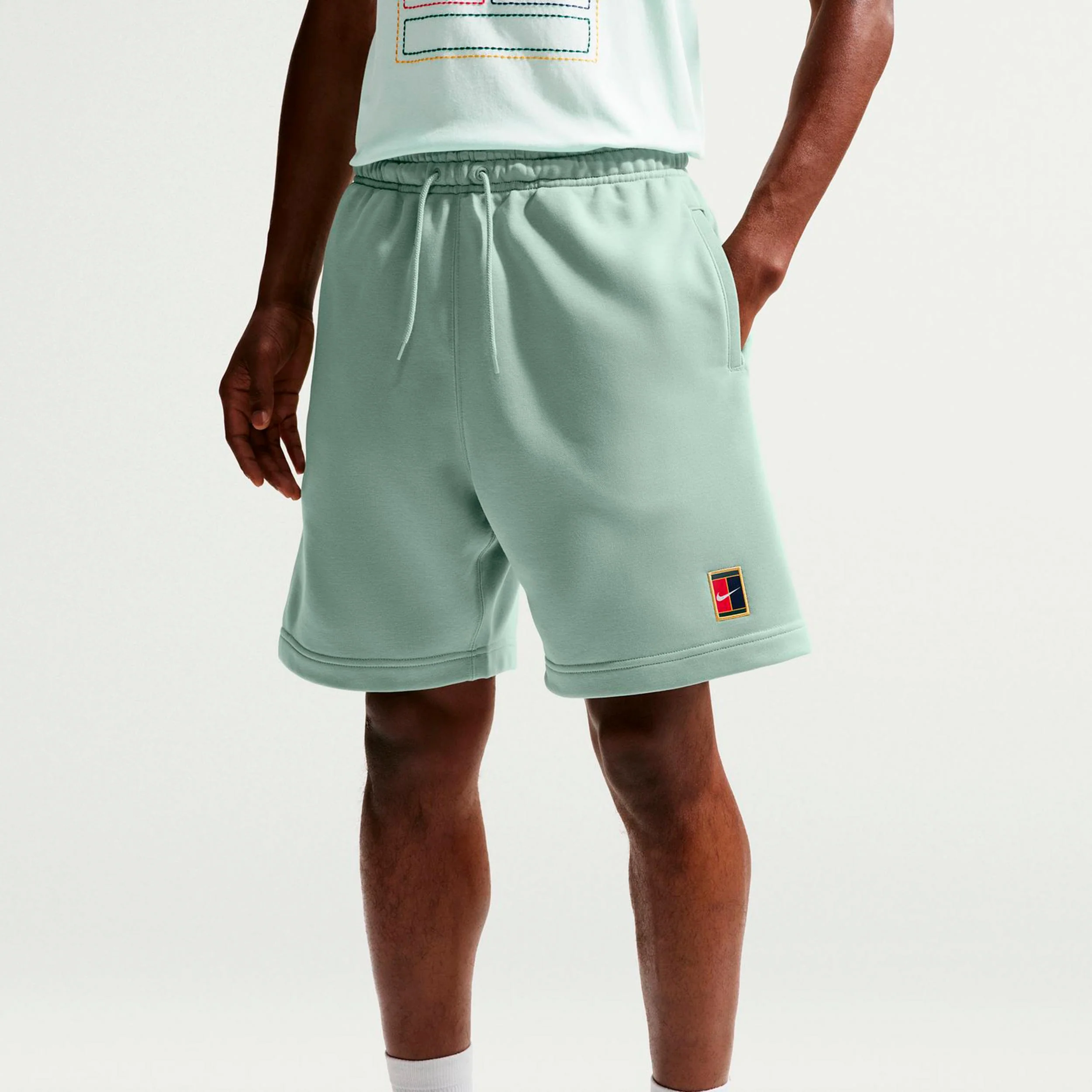 Court Dri-Fit Heritage Fleece Shorts Hombres - blanco rot