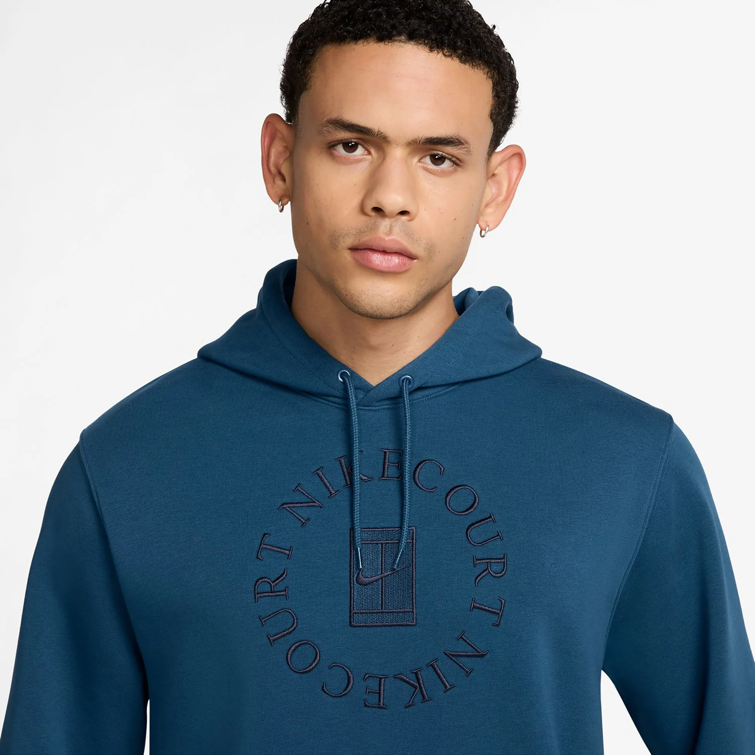 Court Dri-Fit Heritage Sudadera Con Capucha Hombres-Azul-gris - Image 3
