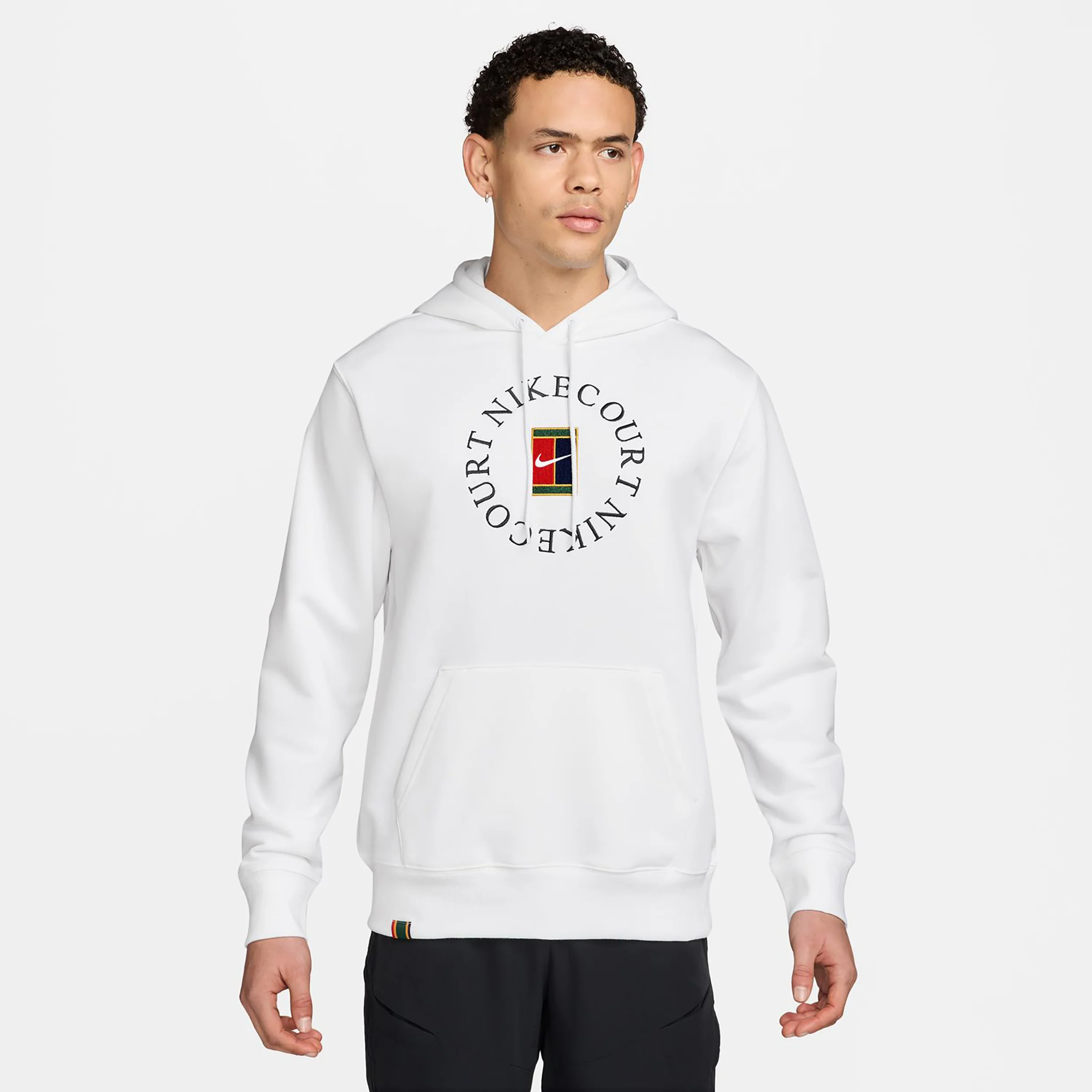 Court Dri-Fit Heritage Sudadera con capucha Hombres - blanco, negro
