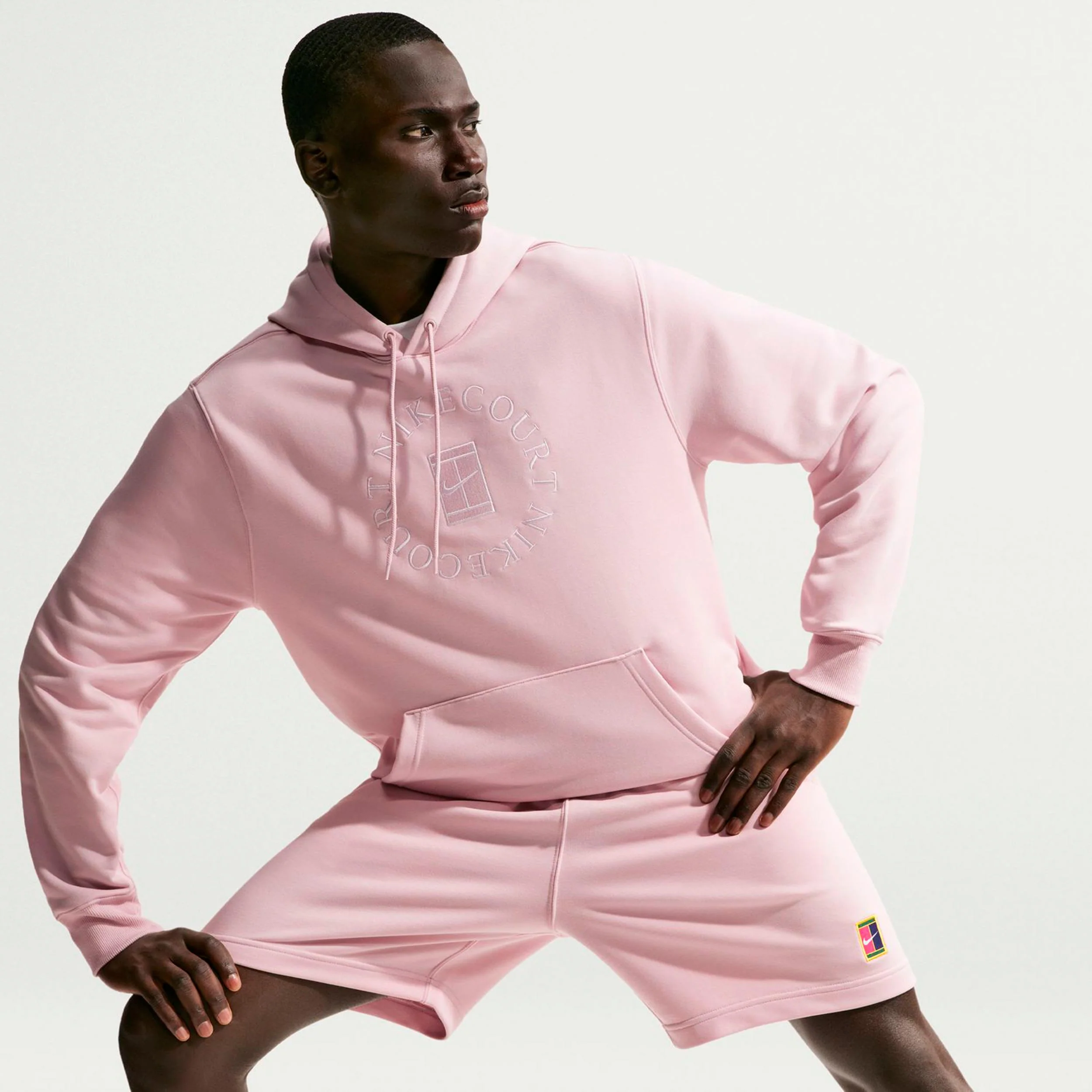 Court Dri-Fit Heritage Sudadera con capucha Hombres - rosa viejo, beige - Image 5