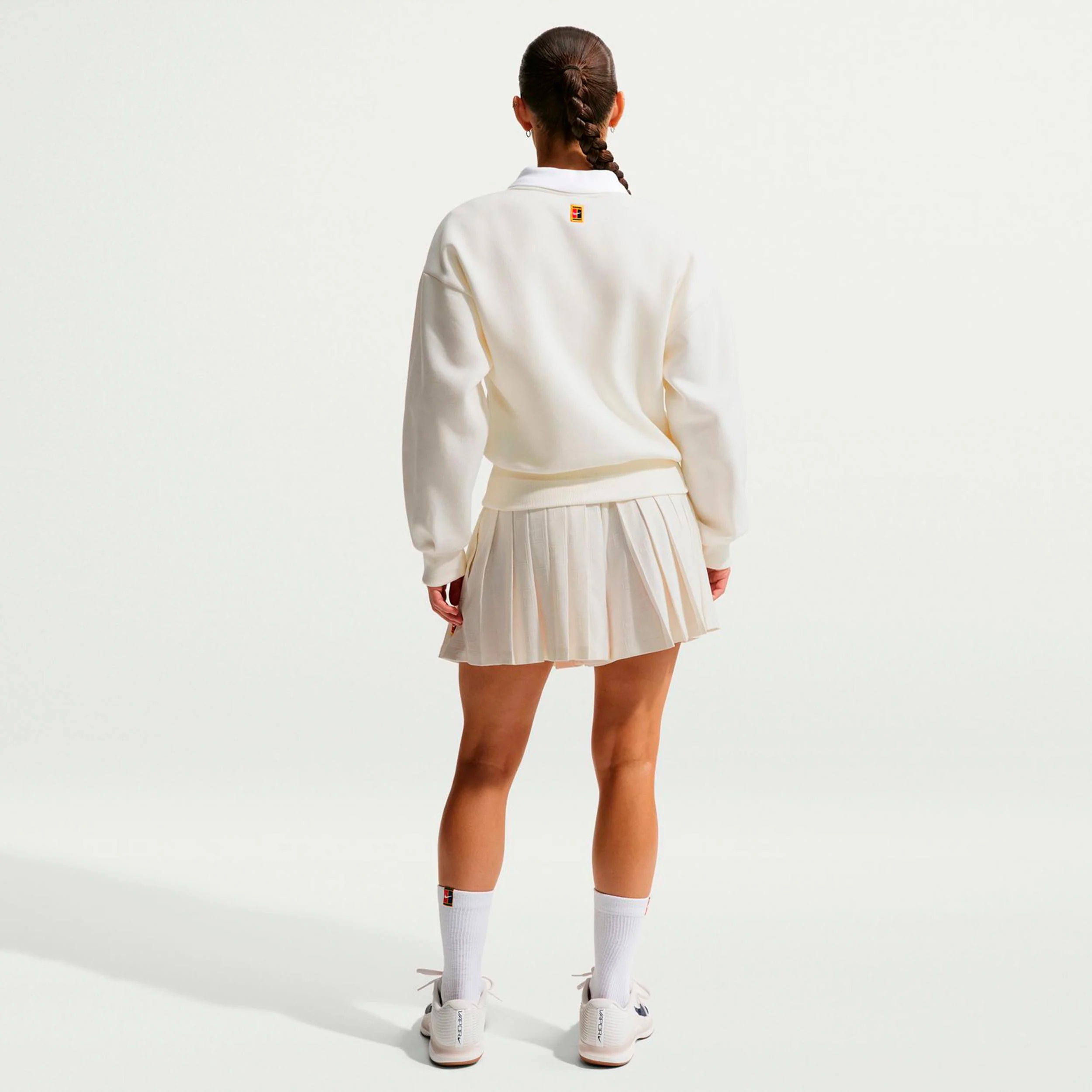 Court Dri-Fit High Rise  Shorts Mujeres-crema - Image 3