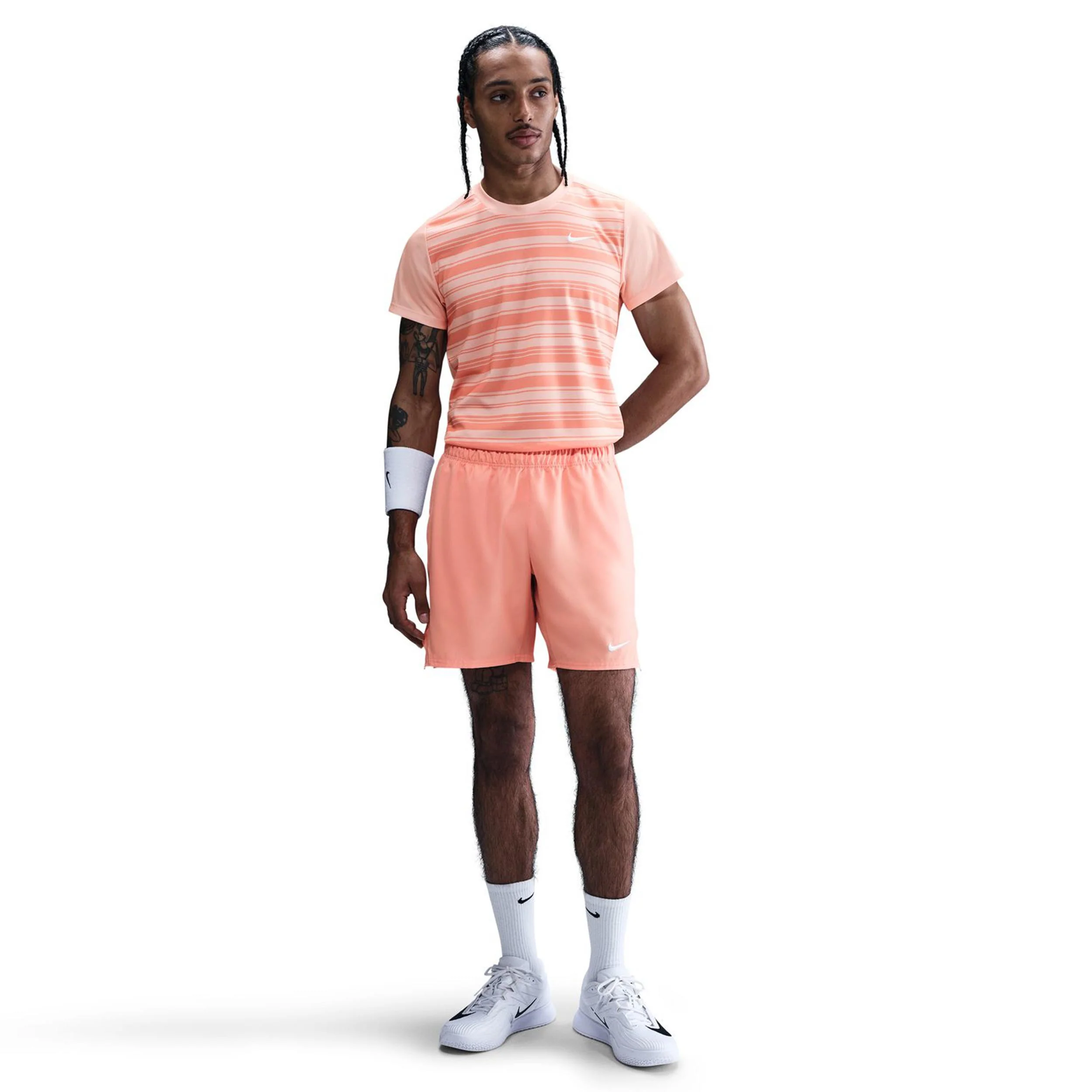 Court Dri-FIT Victory Print Camiseta De Manga Corta Hombres-Coral - Image 2