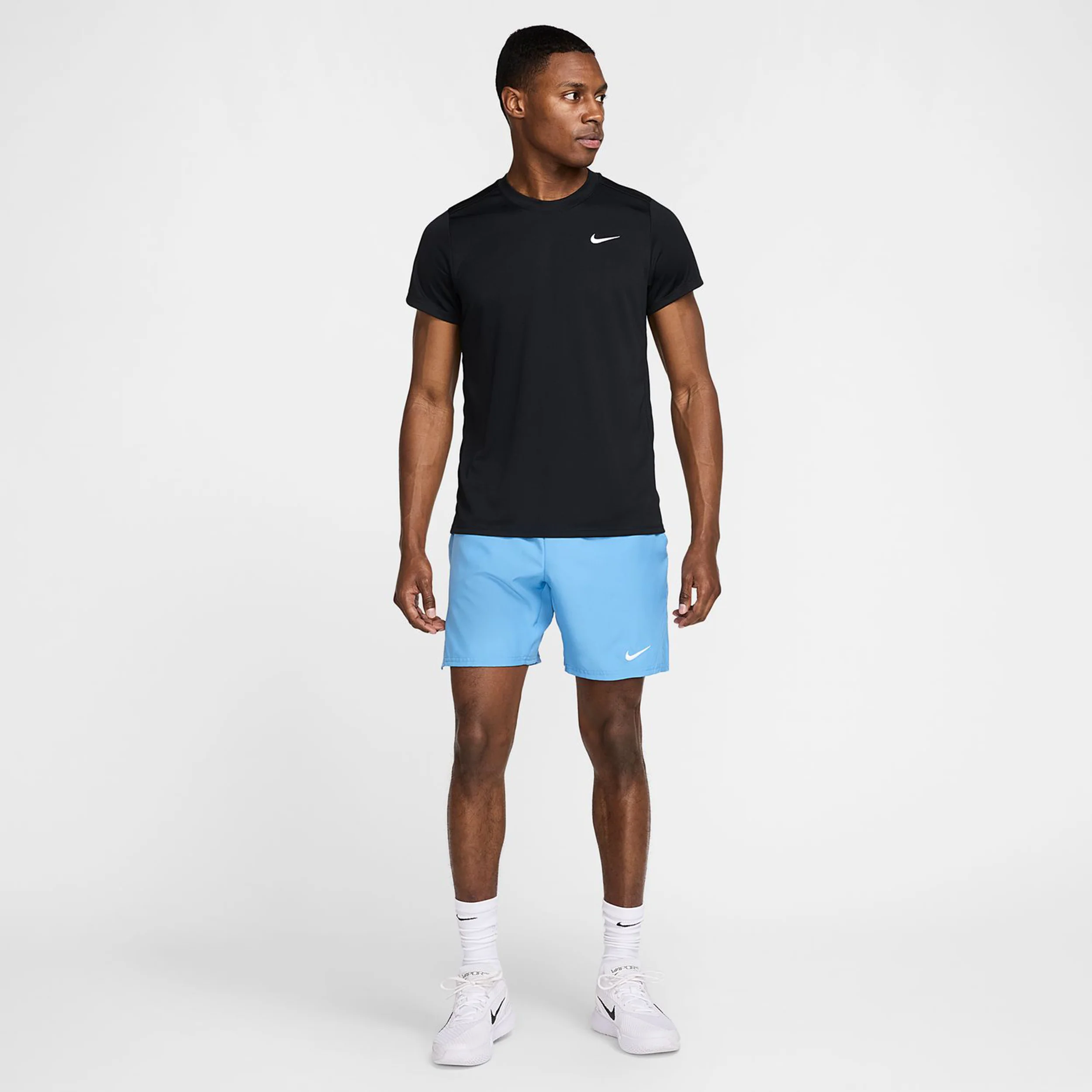 Court Dry Victory Camiseta De Manga Corta Hombres-Negro,Blanco - Image 8