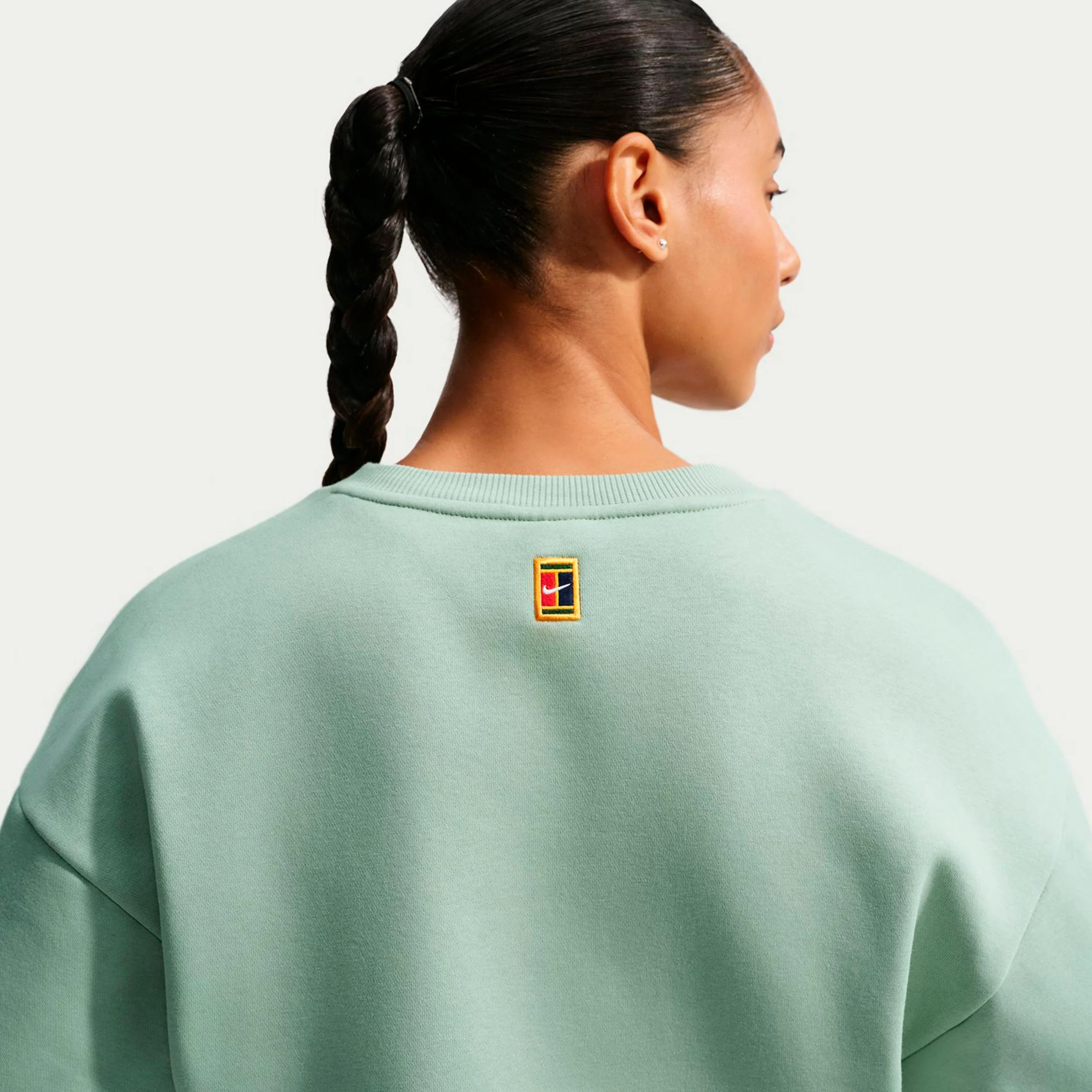 Court Fleece Crew Sudadera Mujeres - blanco rot, verde - Image 5