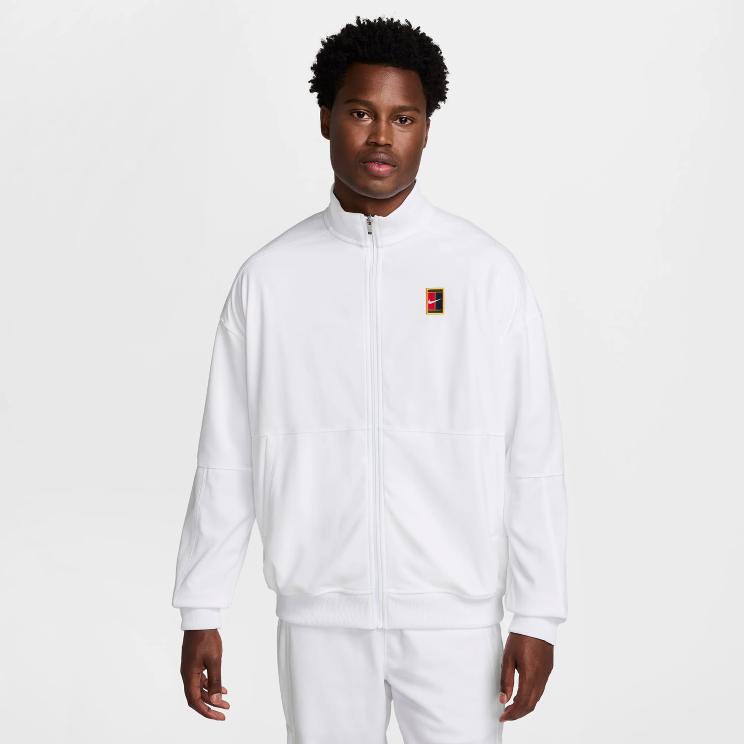 Court Heritage Chaqueta De Entrenamiento Hombres-Blanco,Blanco - Image 5