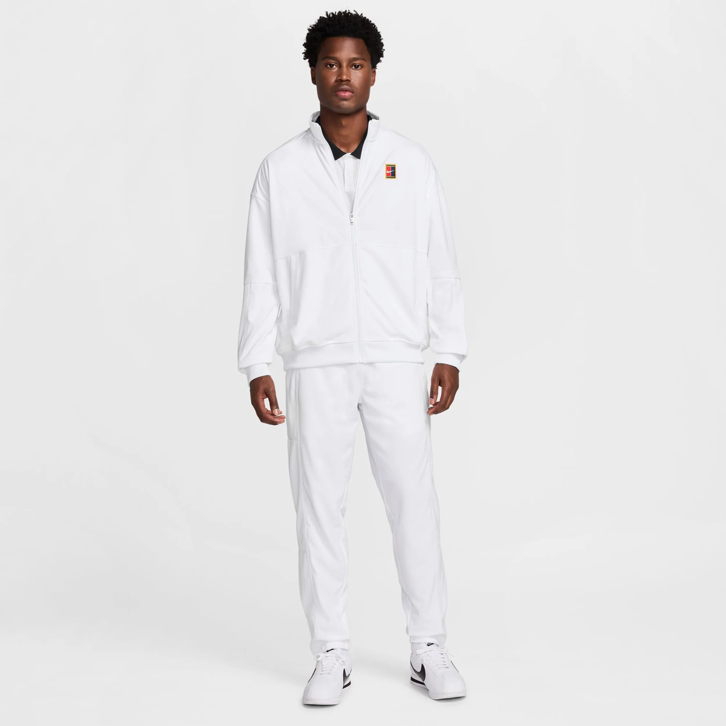 Court Heritage Chaqueta De Entrenamiento Hombres-Blanco,Blanco - Image 9