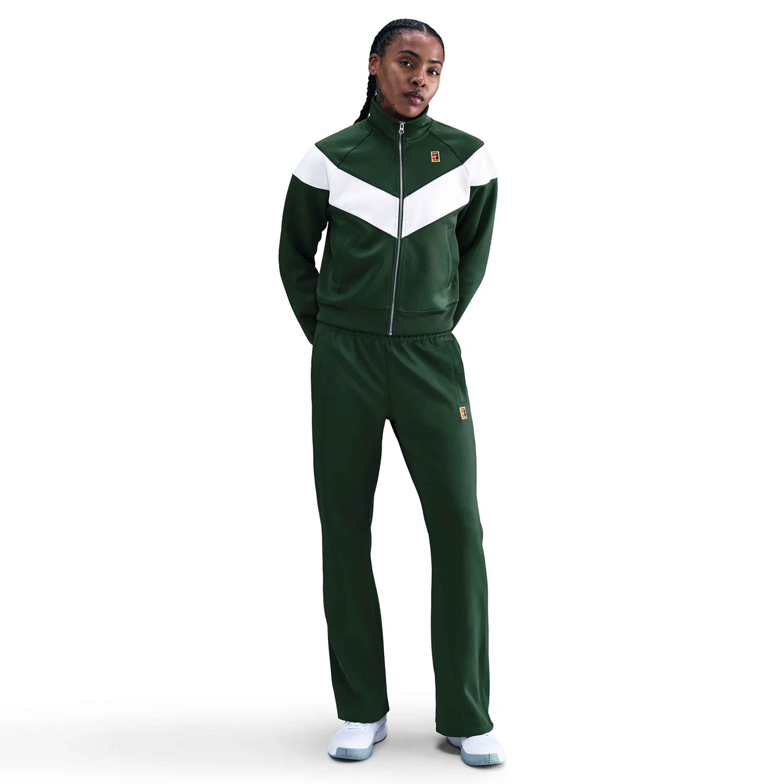 Court Polyknit High Rise Pantalón de entrenamiento Mujeres-verde oscuro