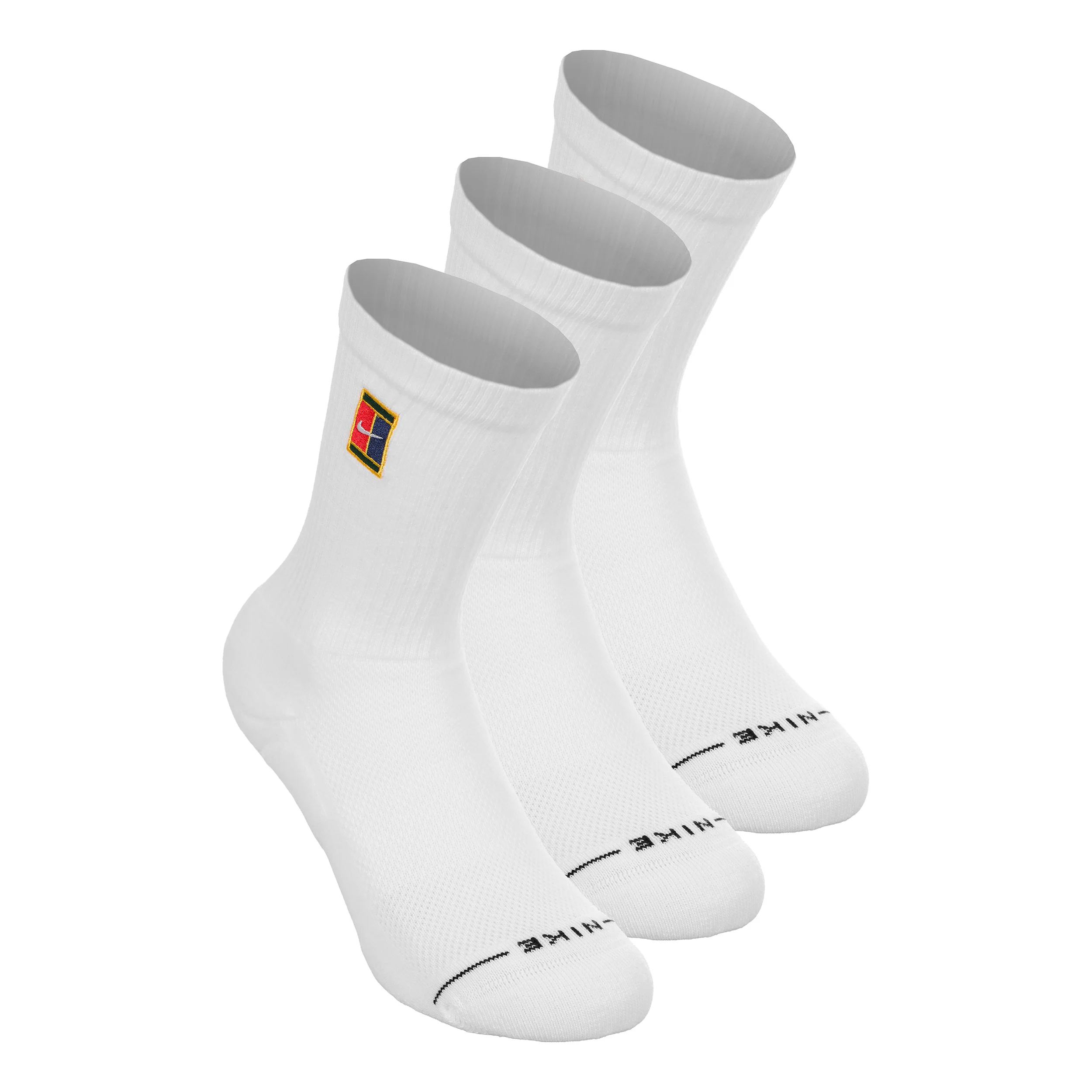 Crew Calcetines de tenis Pack de 3 Unisex - blanco