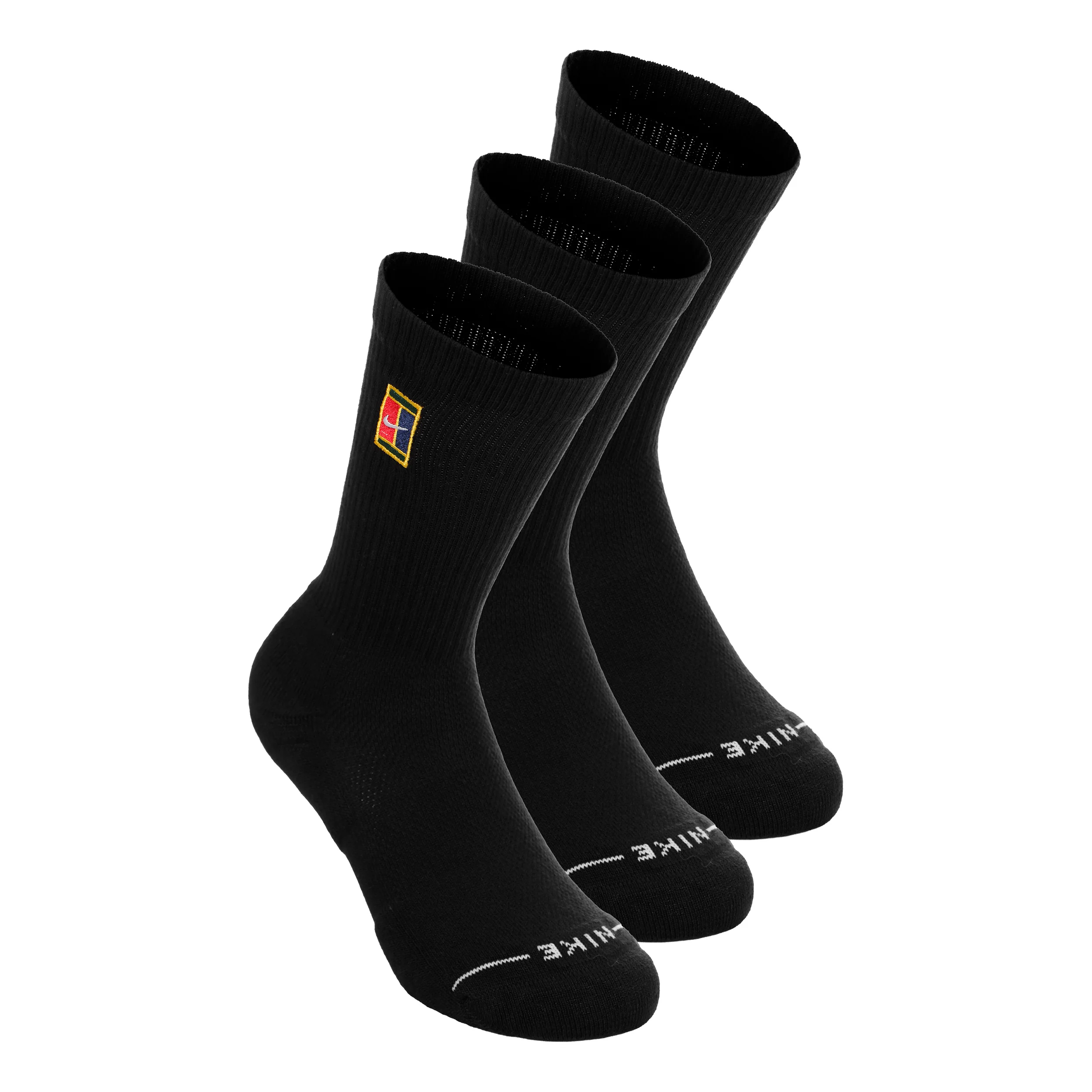 Crew Calcetines de tenis Pack de 3 Unisex - negro