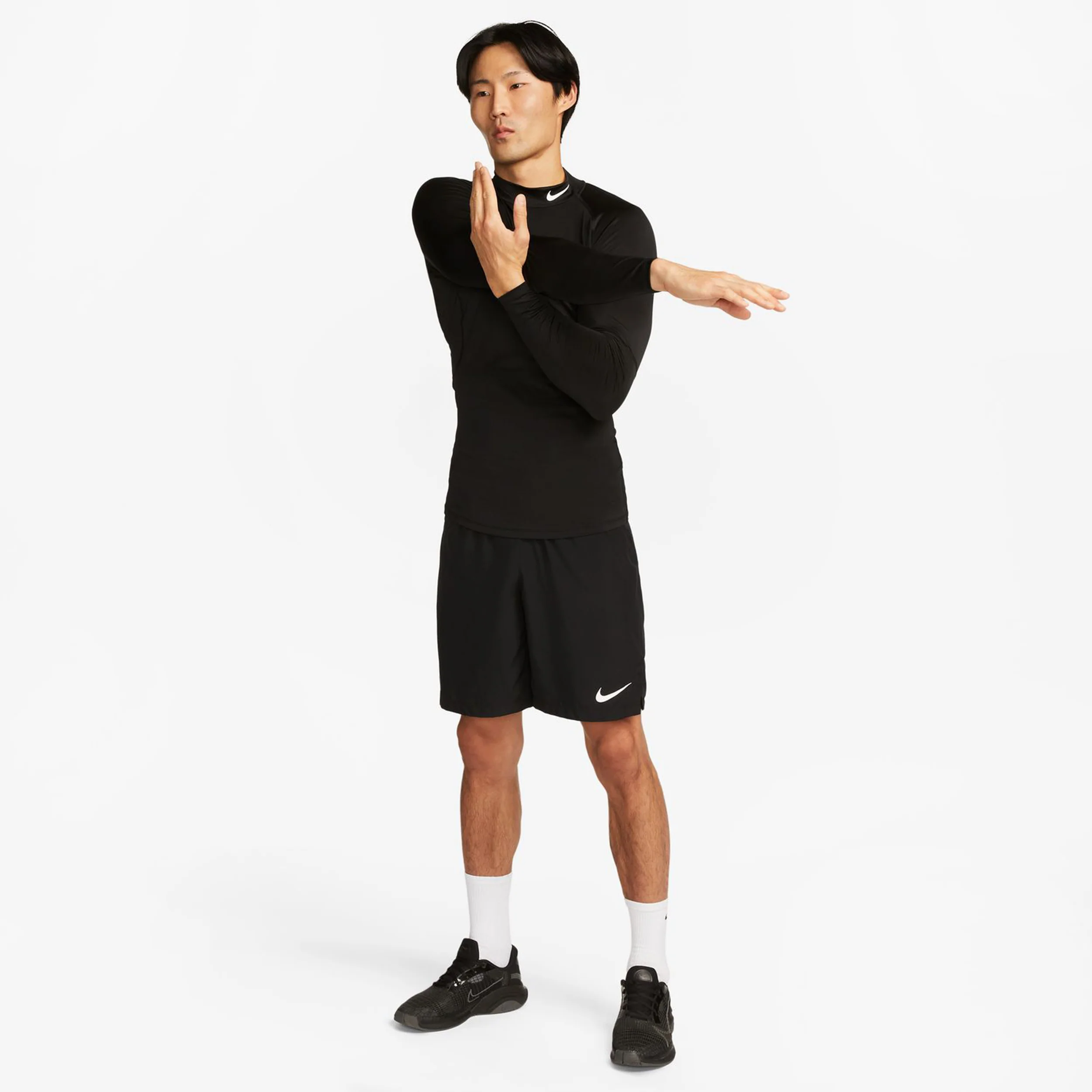 Dri-Fit Camiseta De Manga Larga Hombres-Negro - Image 8