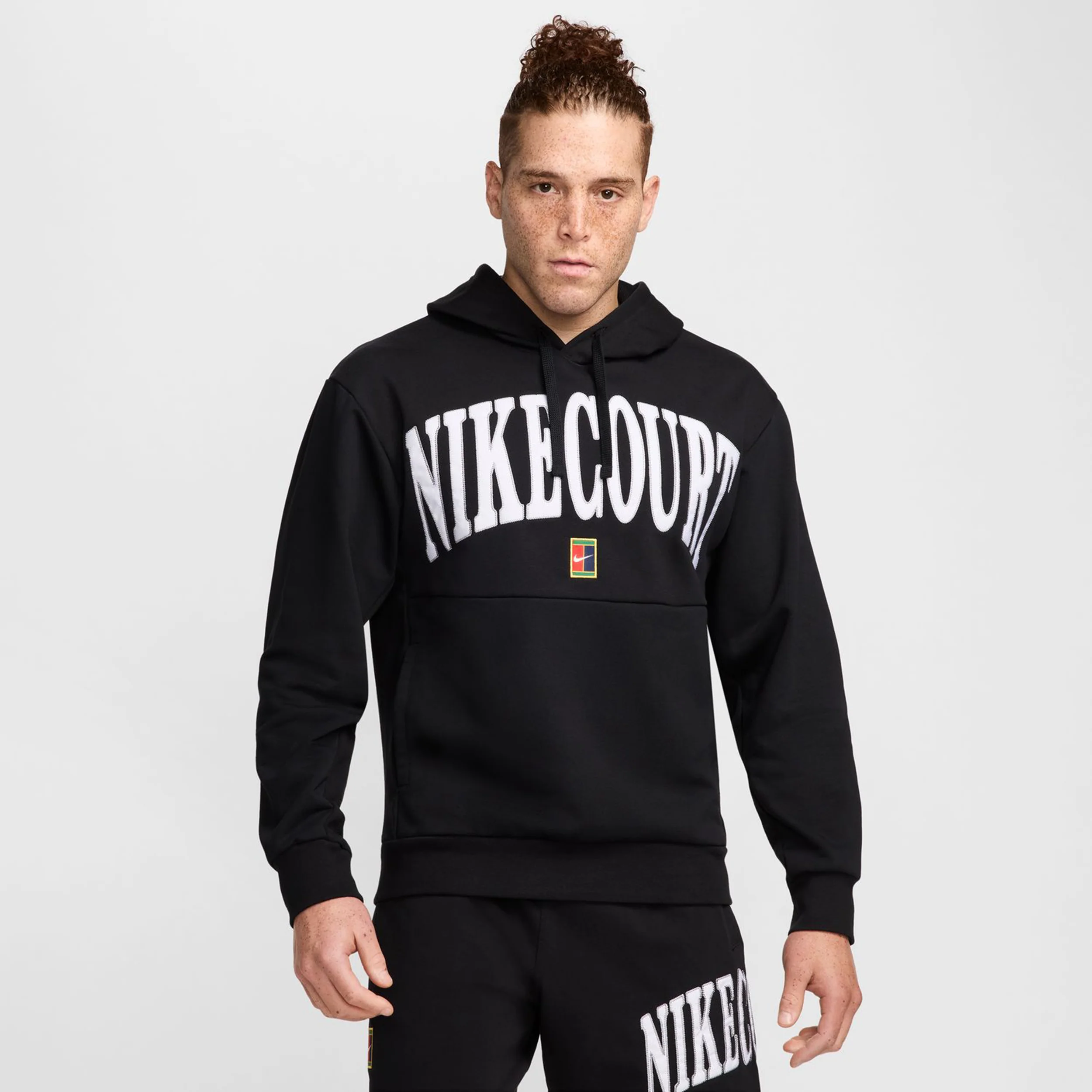 Dri-Fit Fleece Heritage Sudadera Con Capucha Hombres-Negro,Blanco - Image 5